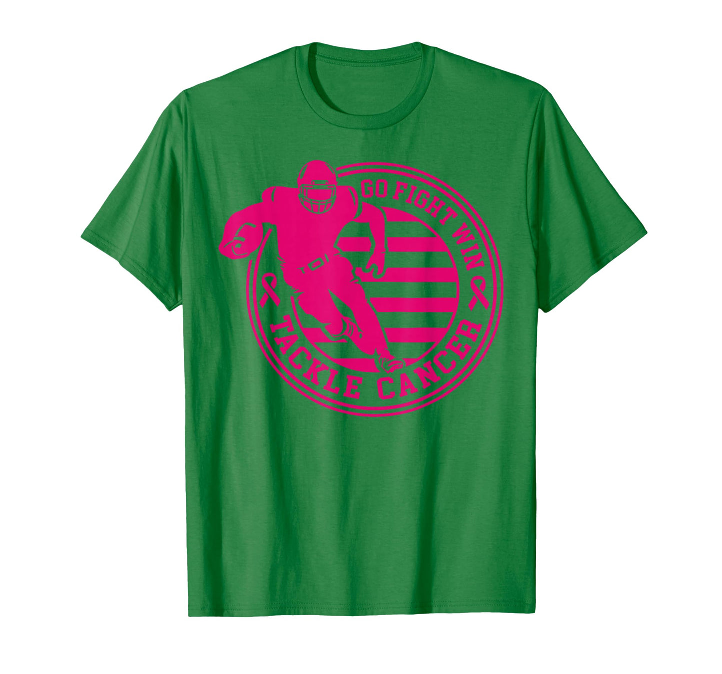 Tackle Breast Cancer Awareness Football Pink Ribbon Boys Kid T-Shirt