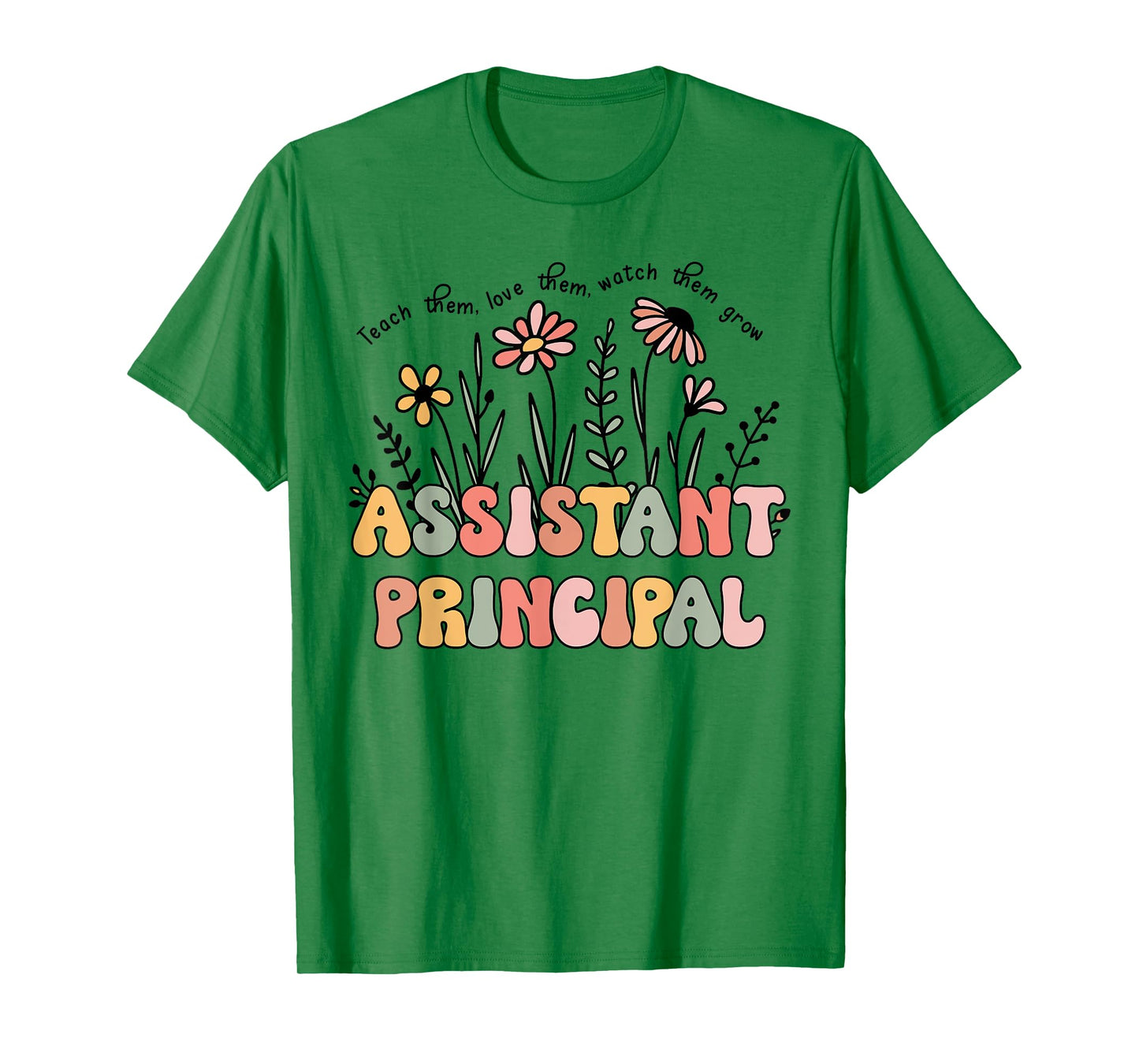 Retro Floral Assistant Principal Shirt For Teachers Day T-Shirt for Men Women