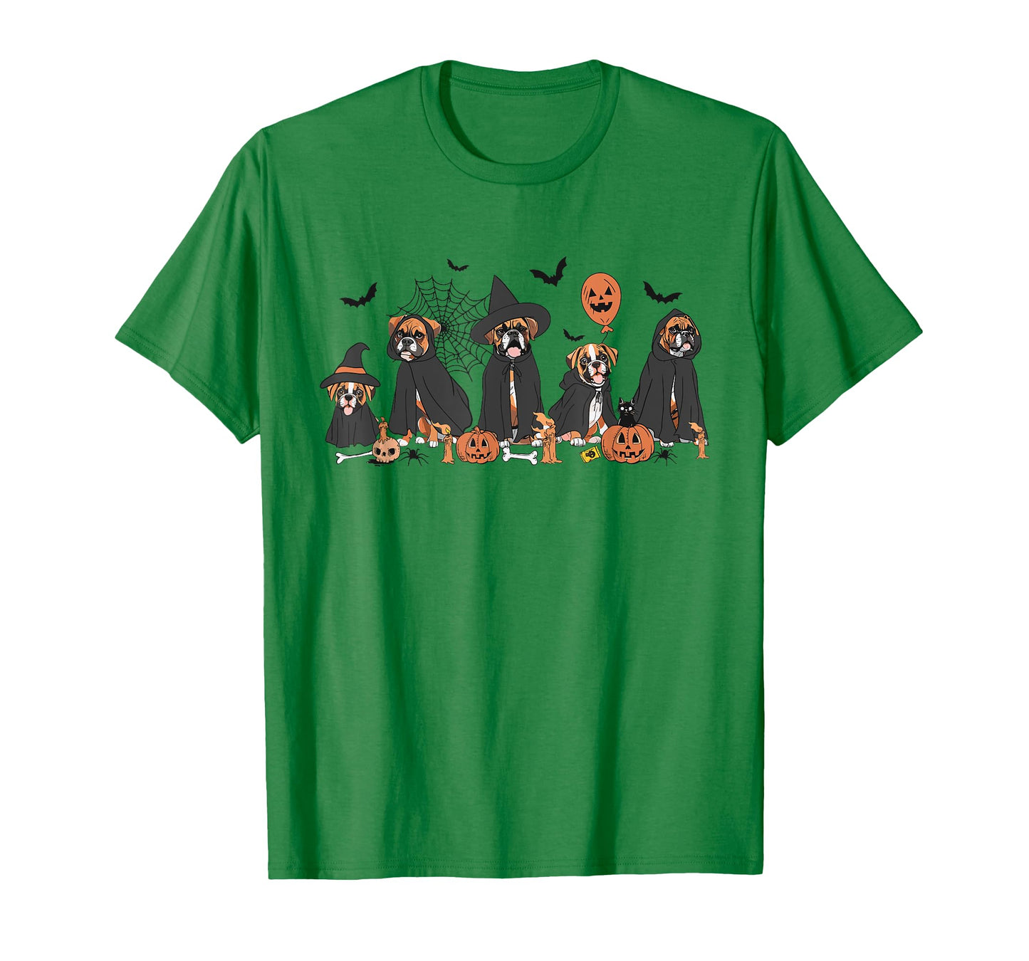 Five Witch Boxer Dog Halloween Boxer Dog Spooky Season Women T-Shirt