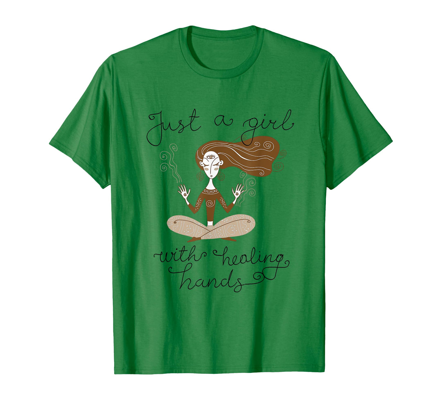 A Girl With Healing Hands Reiki Master Reiki Therapist T-Shirt