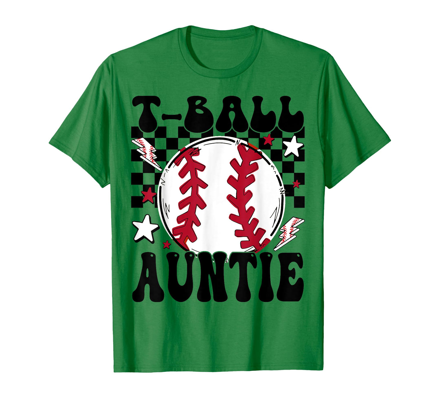 T-Ball Auntie Proud Tee Ball Auntie Groovy Family Matching T-Shirt