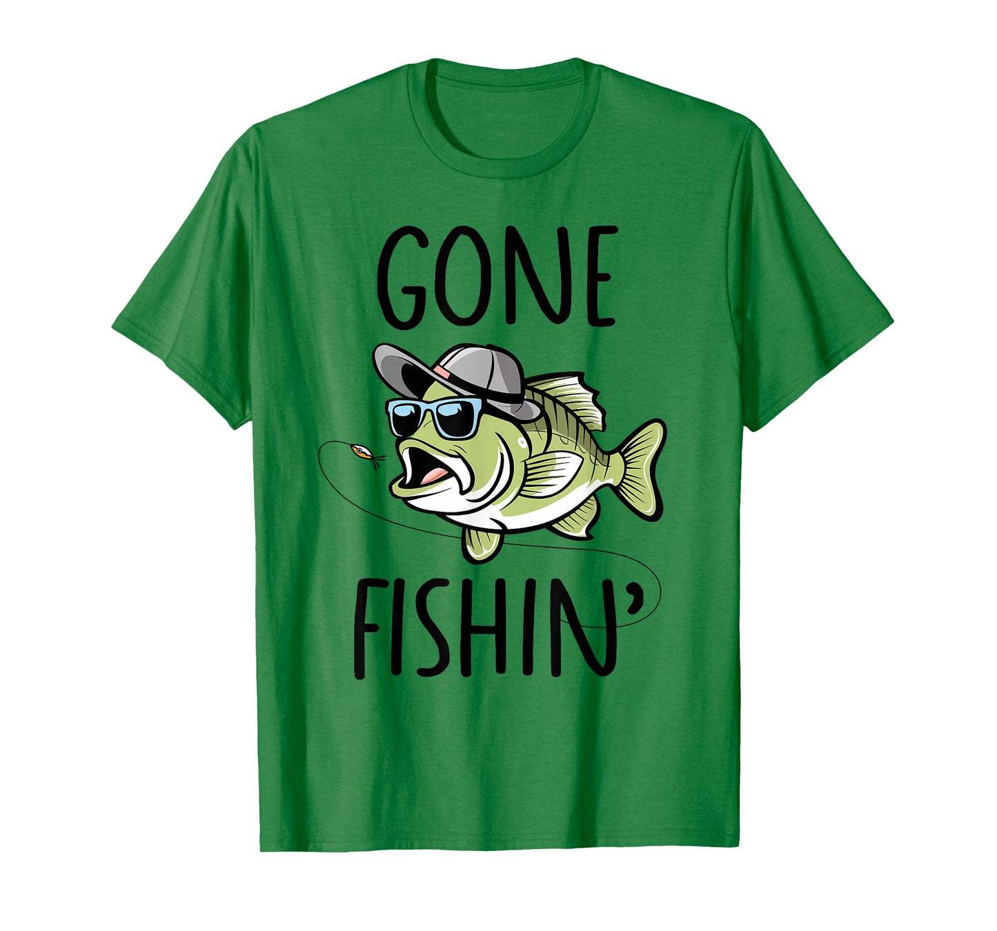 Gone Fishing Shirt Boys Kids Toddler Cute Bass Fishing T-Shirt