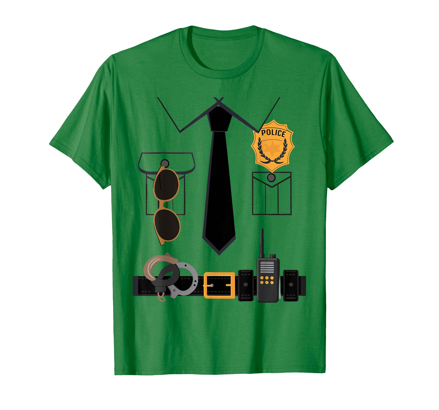 Police Costume For Kids & Adults Halloween Police Officer T-Shirt