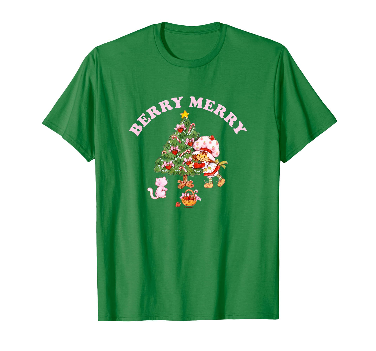Strawberry Shortcake Christmas Berry Merry Decorating Tree T-Shirt