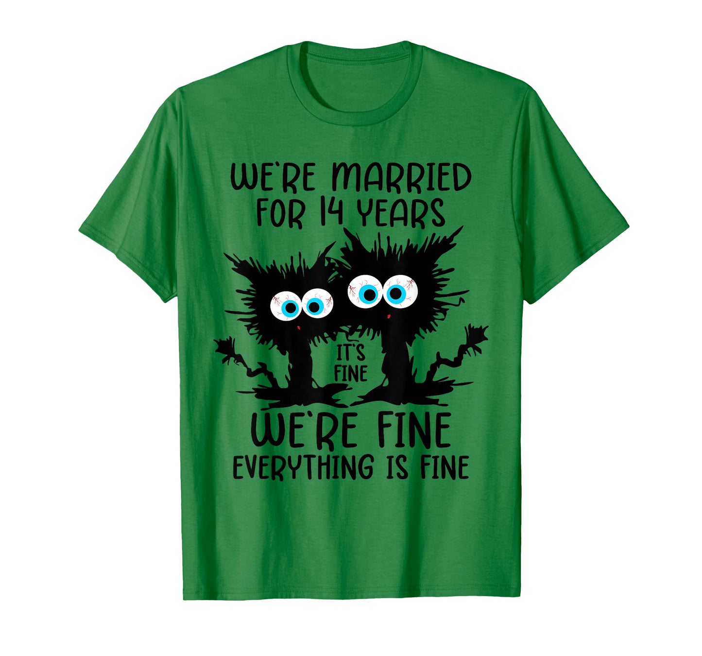 Ivory Wedding We're Married For 14 Years T-Shirt