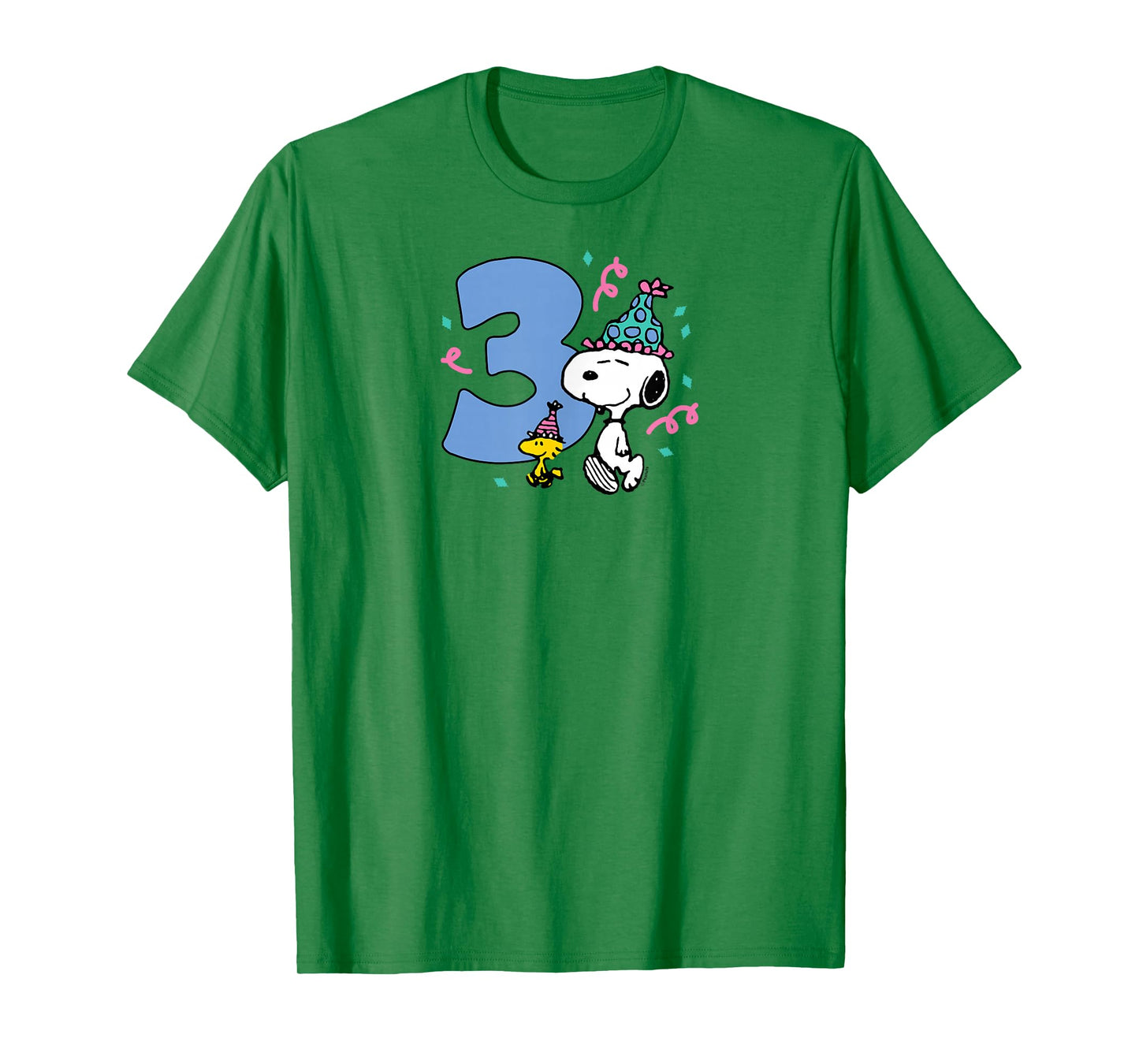Peanuts - Snoopy and Woodstock 3rd Birthday Party T-Shirt