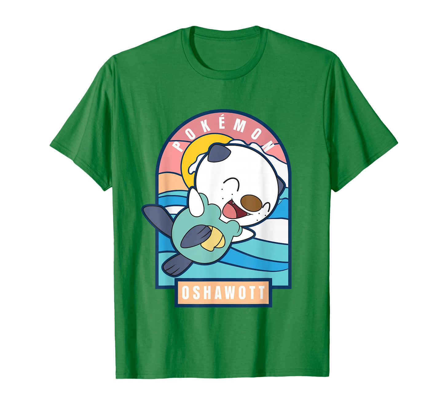 Pokémon Cute Happy Playful Oshawott Colorful Chest Poster T-Shirt