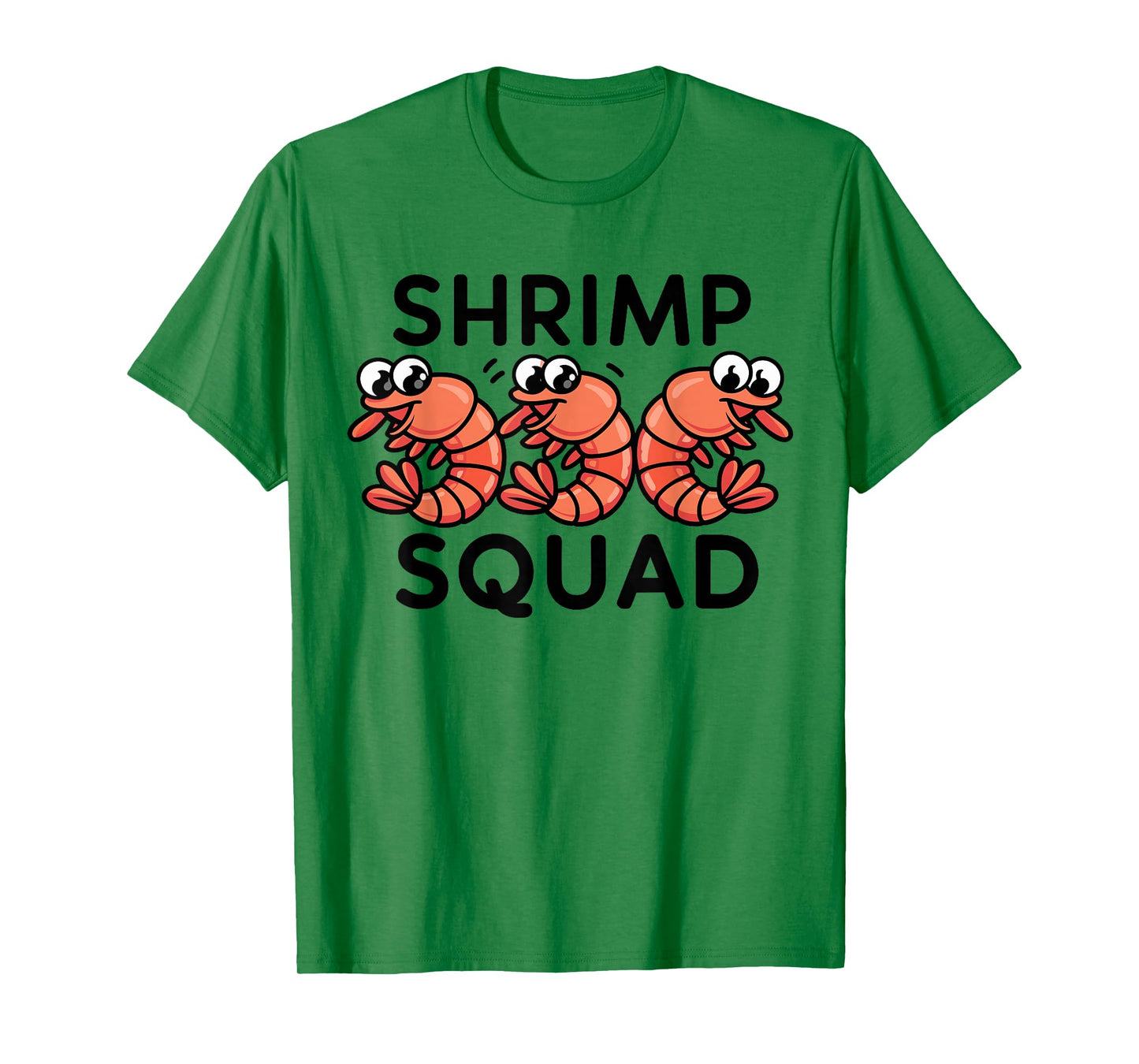 Shrimp Squad Funny Ocean Cuisine Cartoon Graphic Seafood T-Shirt