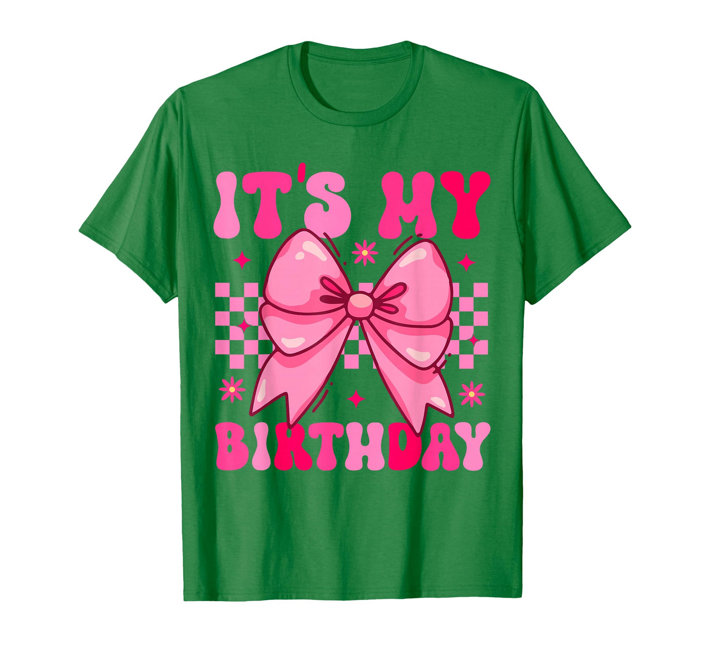 Groovy It's My Birthday Girls Women Teens Coquette Bow Bday T-Shirt