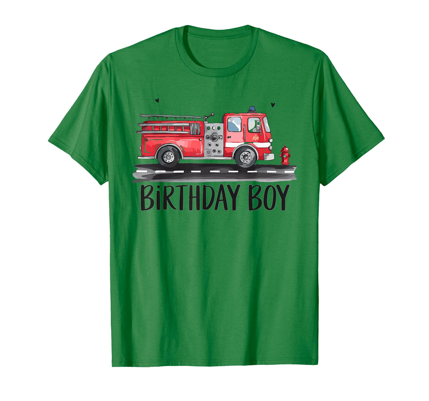 Fire Truck Firefighter The Birthday of Boy Family Bday Party T-Shirt