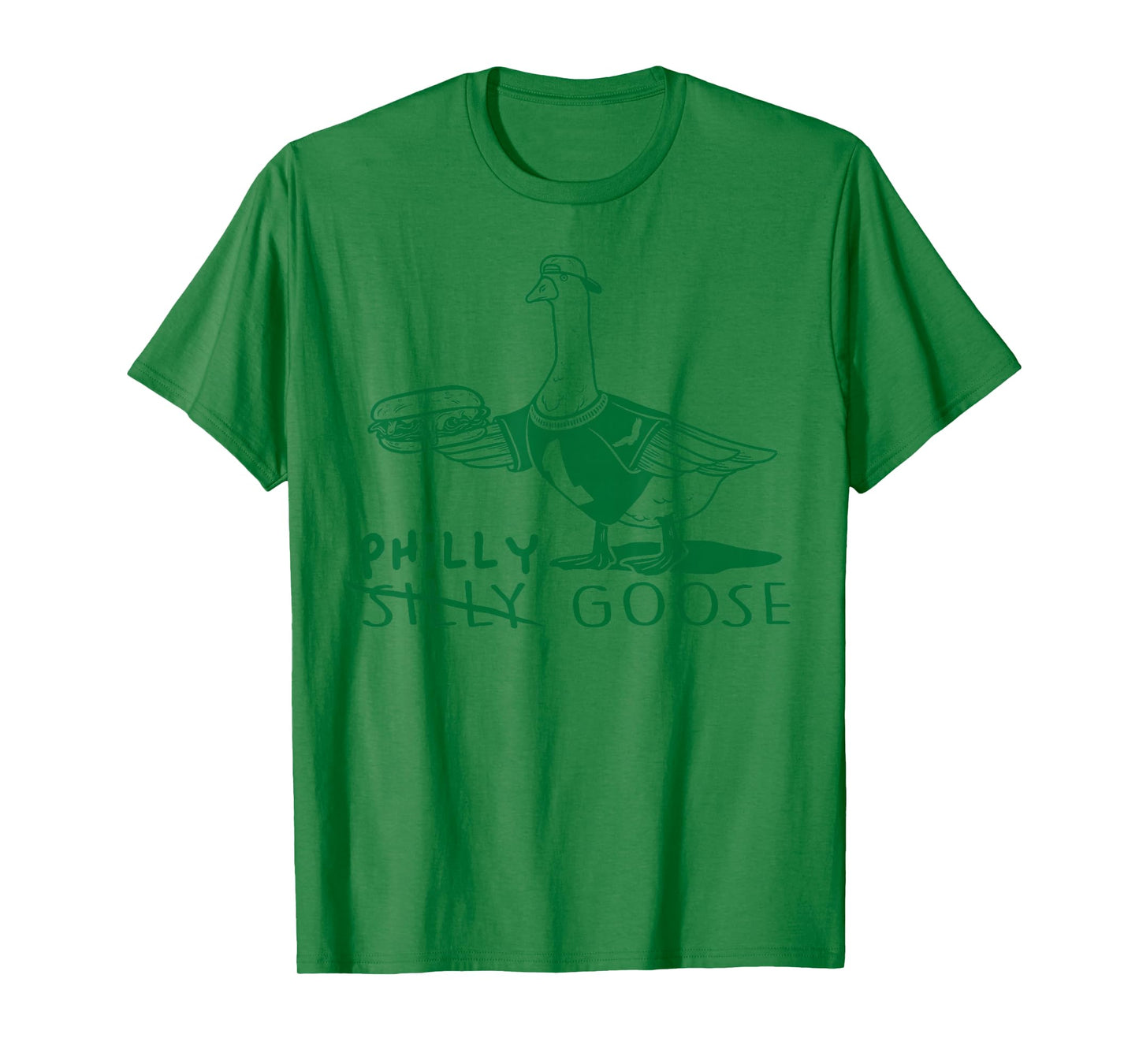 Philly Goose Funny Cheesesteak Silly Animal Pun T-Shirt
