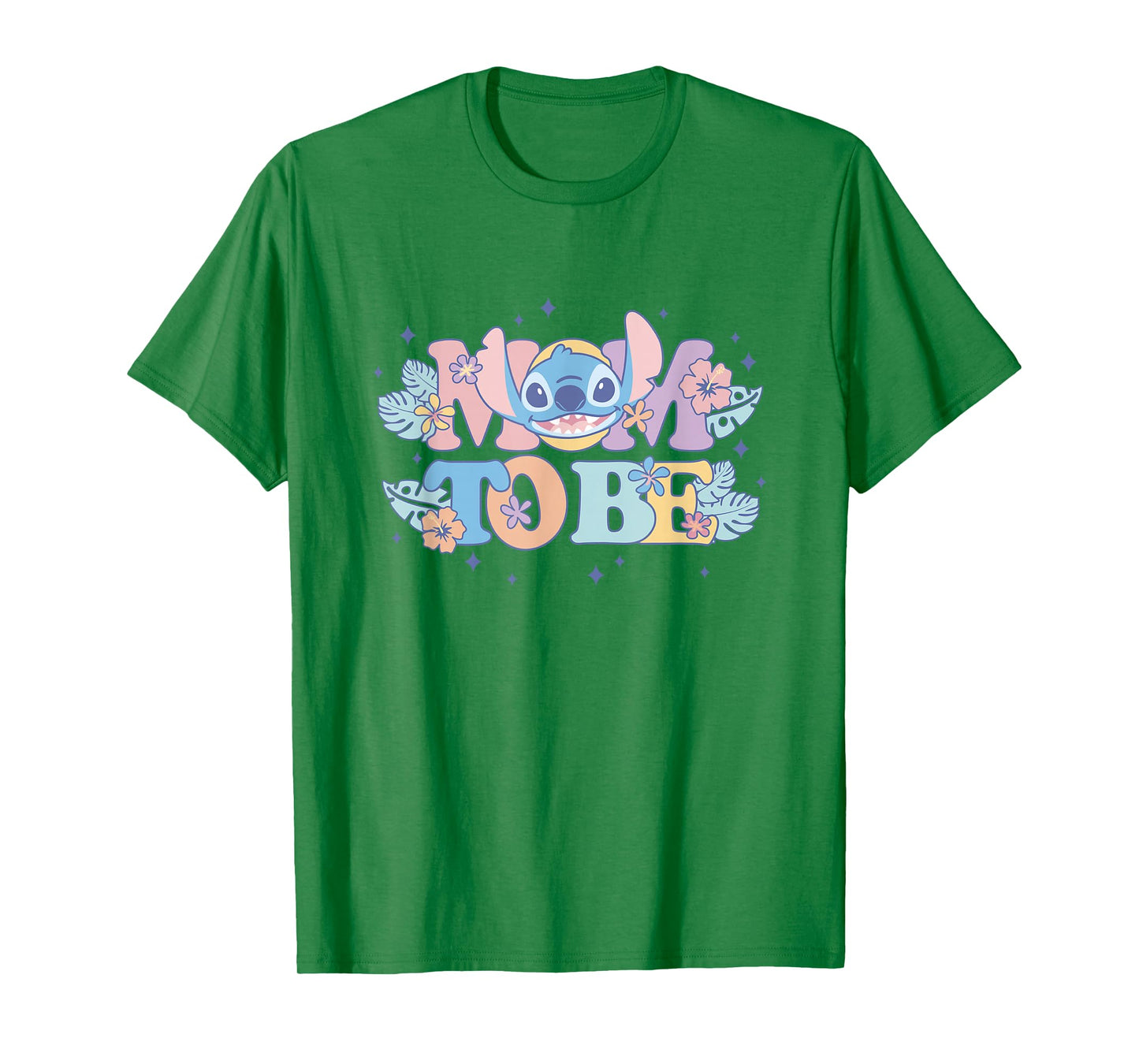 Disney Lilo & Stitch Mom To Be Cute Stitch Colorful Floral T-Shirt