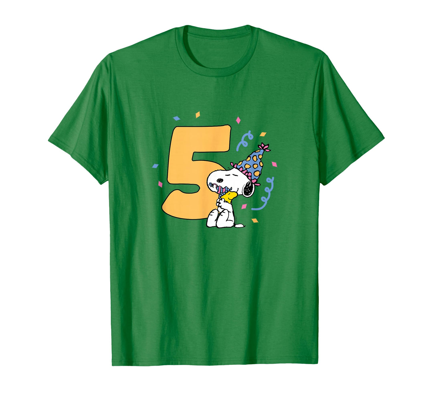 Peanuts - Snoopy & Woodstock - 5th Birthday T-Shirt