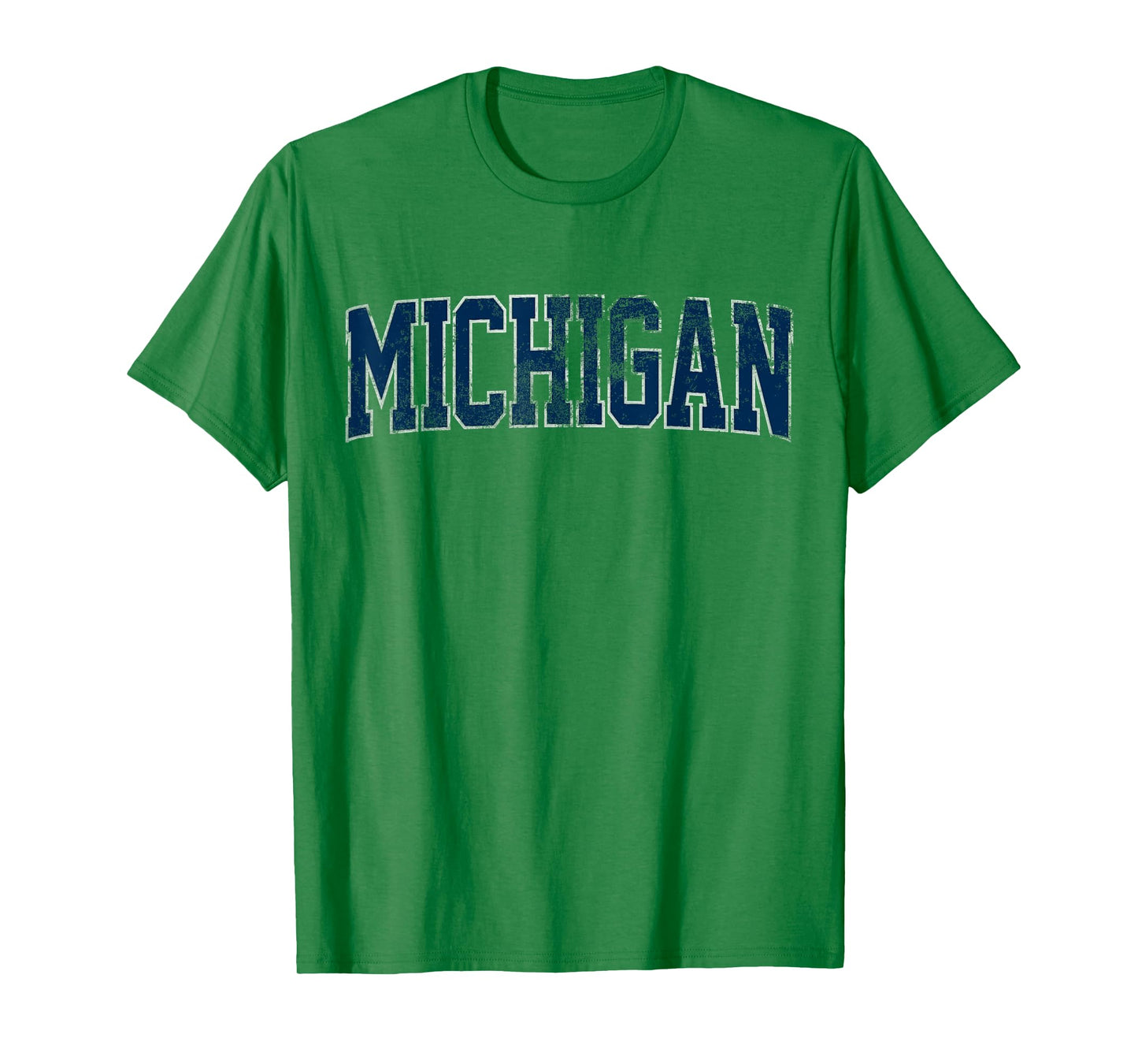 Vintage Michigan Look Blue Maize Men Retro Gold Michigan Tee T-Shirt