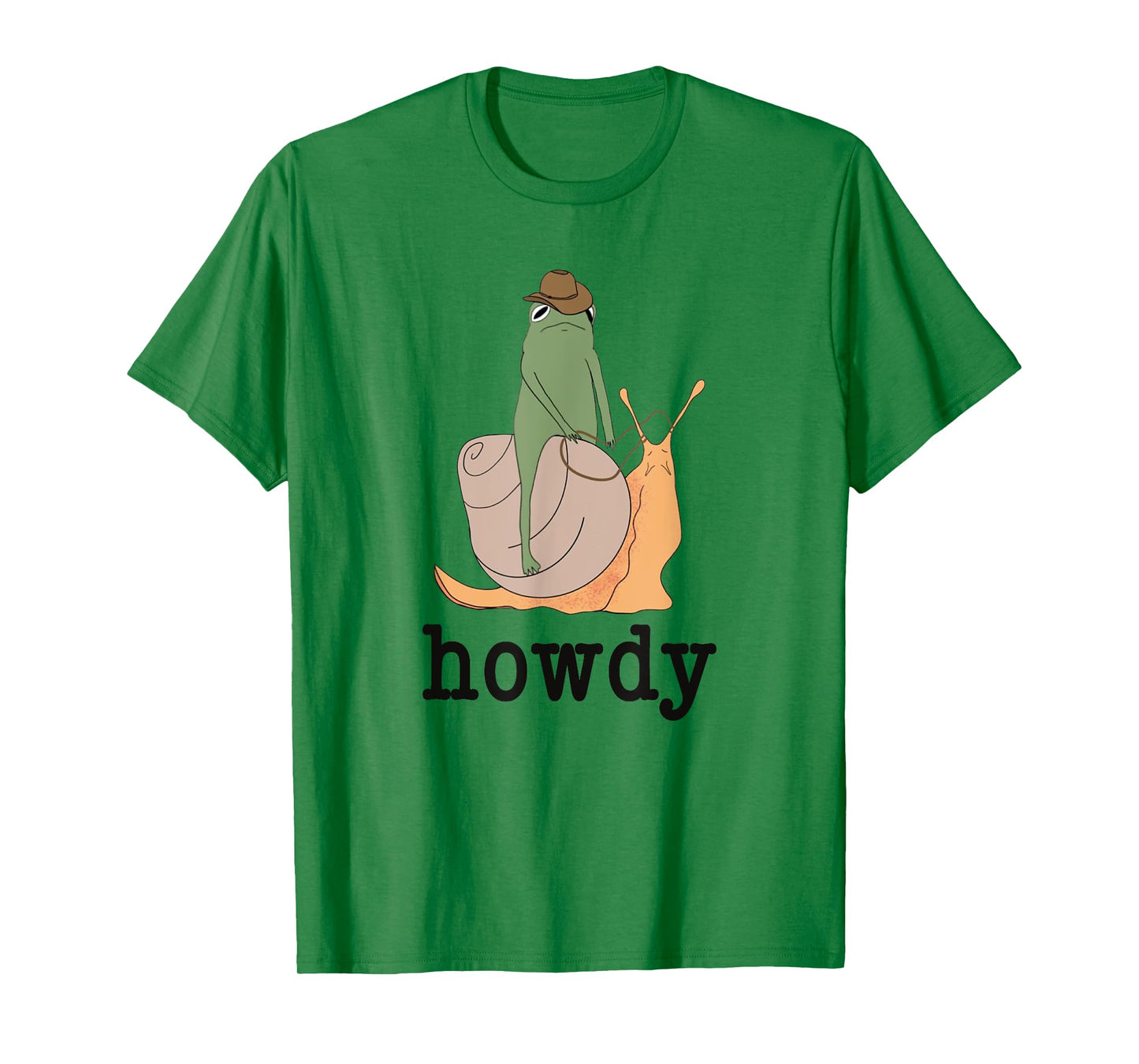 Snail Ridin' Frog, Howdy Frog, Cowboy Frog Meme T-Shirt