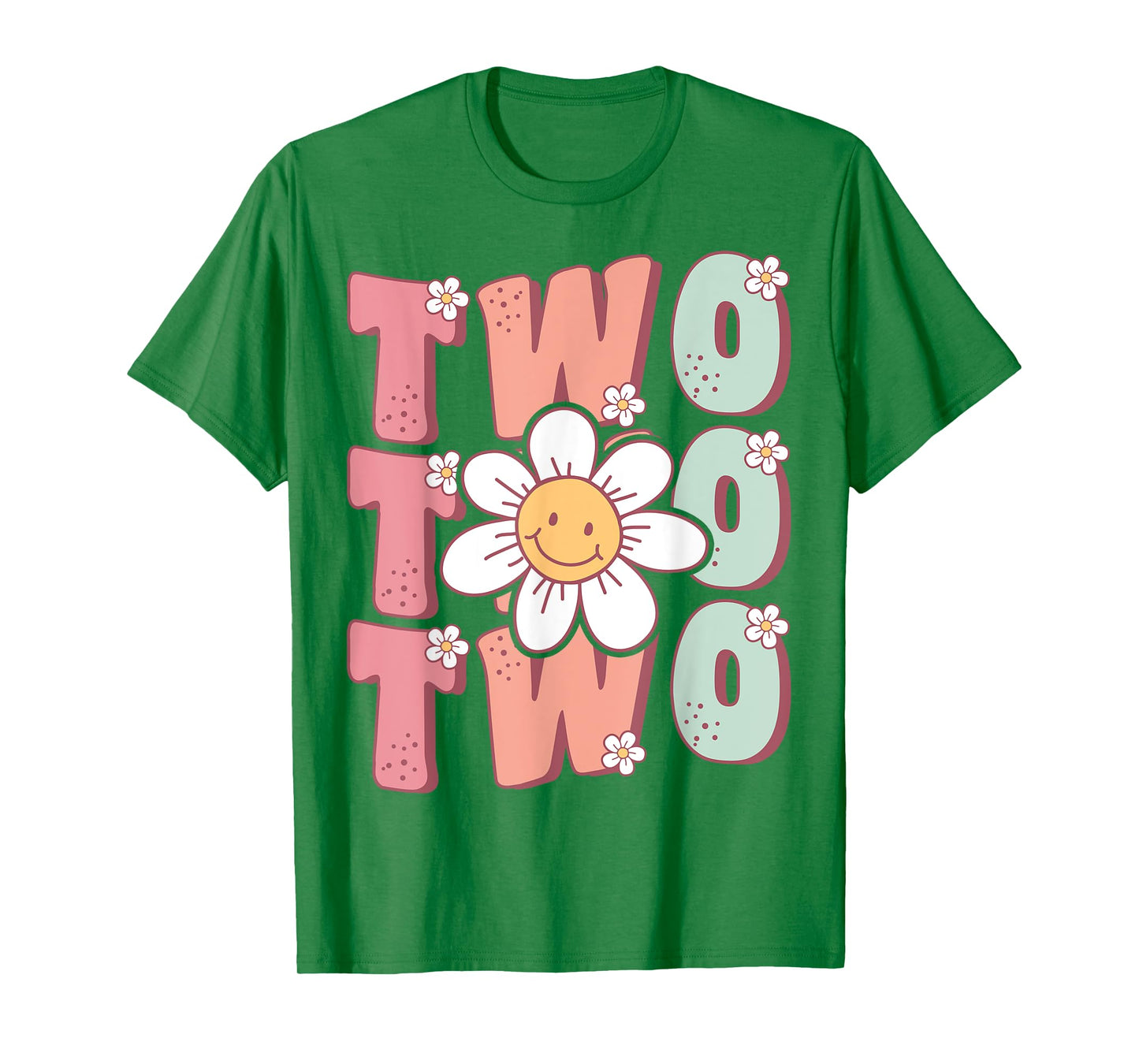 Cute Groovy 2nd Birthday Party Daisy Flower Two Groovy T-Shirt
