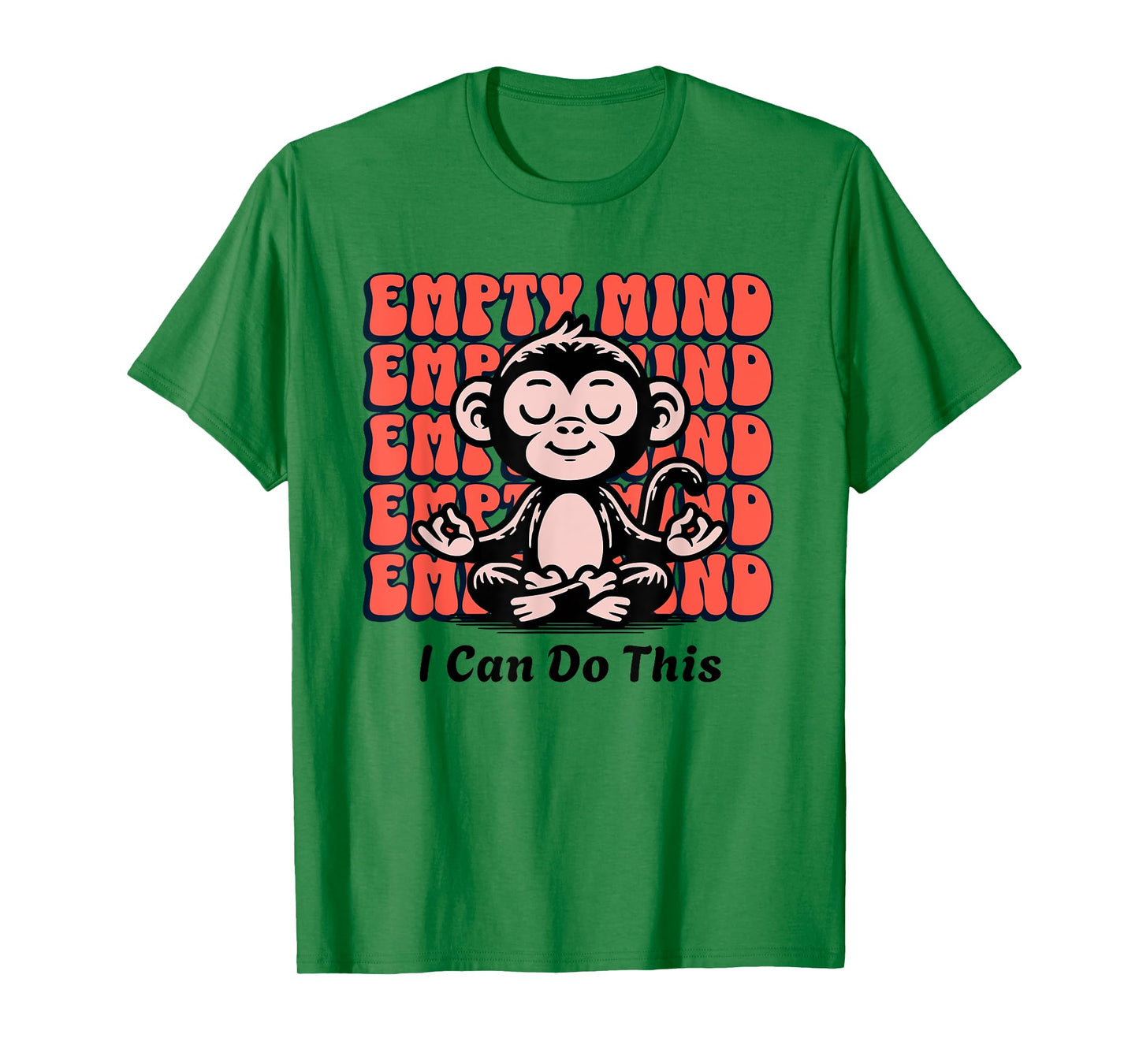 Meditating Monkey Encouragement, Beginner Yoga Mediate Chimp T-Shirt