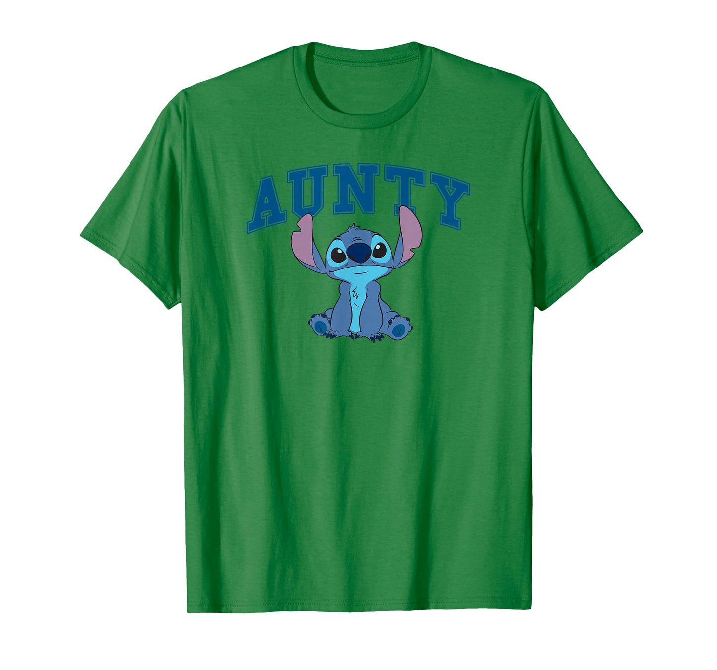 Disney Lilo & Stitch Aunty Cute Stitch Big Chest Text Logo T-Shirt