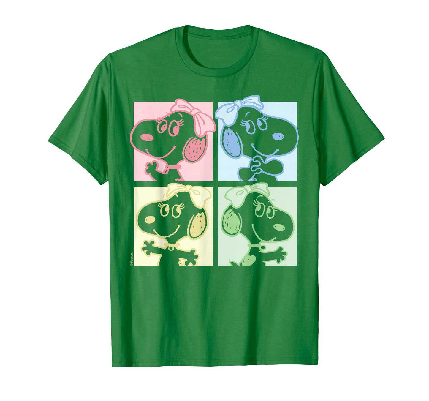 Peanuts - Belle Pastel Grid Snoopy's Sister T-Shirt