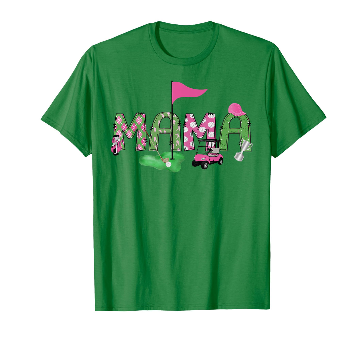 Golf Mama Pink Hole in One Golf 1St Birthday Girl T-Shirt