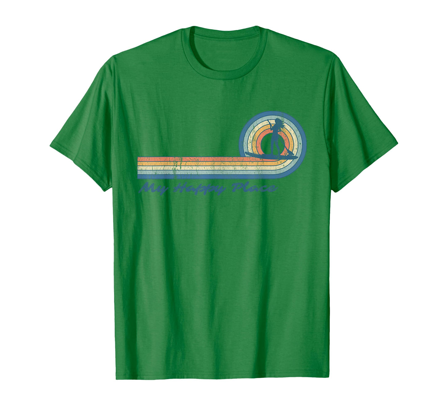 Paddleboard SUP Girl My Happy Place Stand Up Paddle Board T-Shirt
