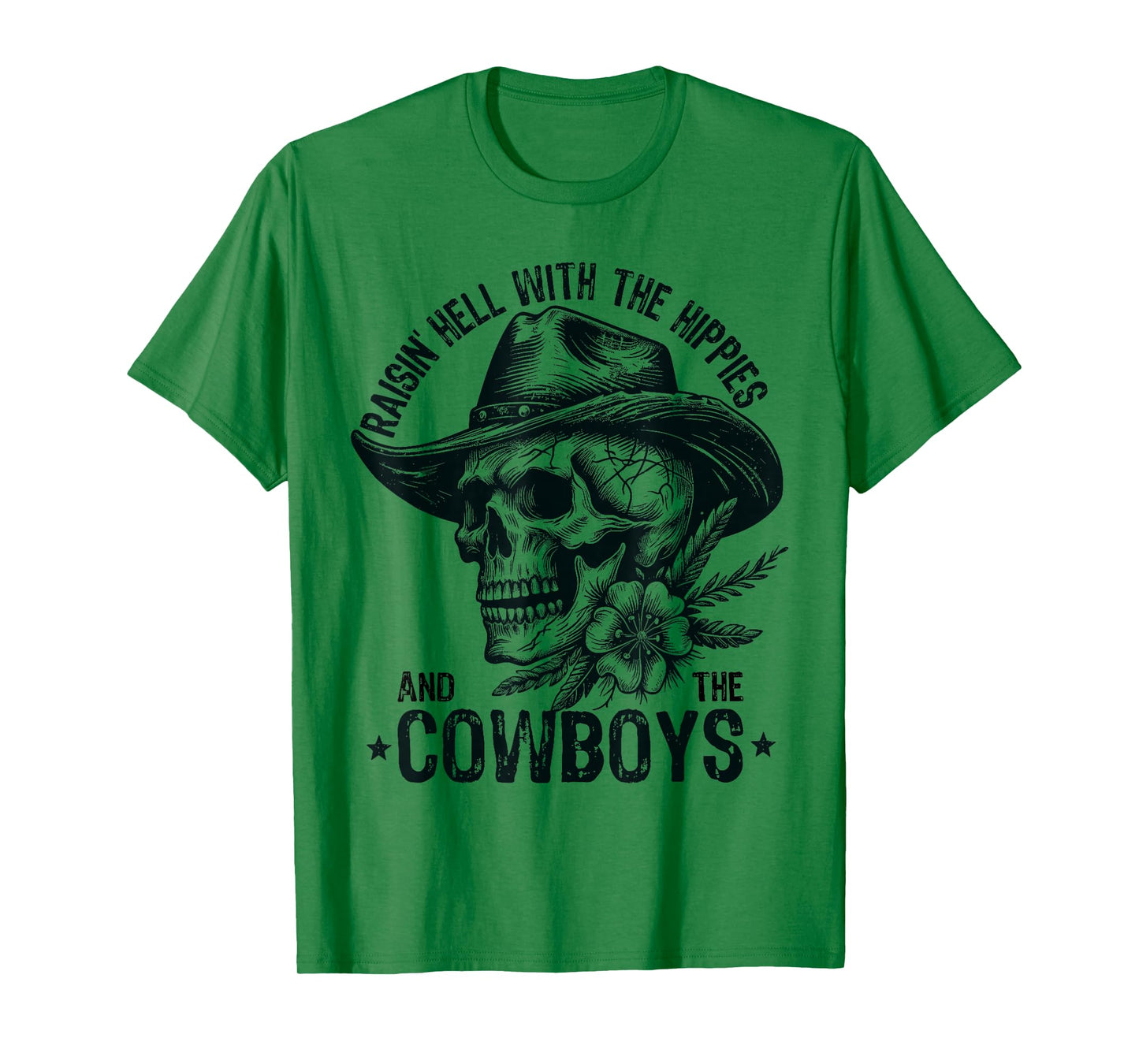 Raisin' Hell With The Hippies And The Cowboys Country T-Shirt