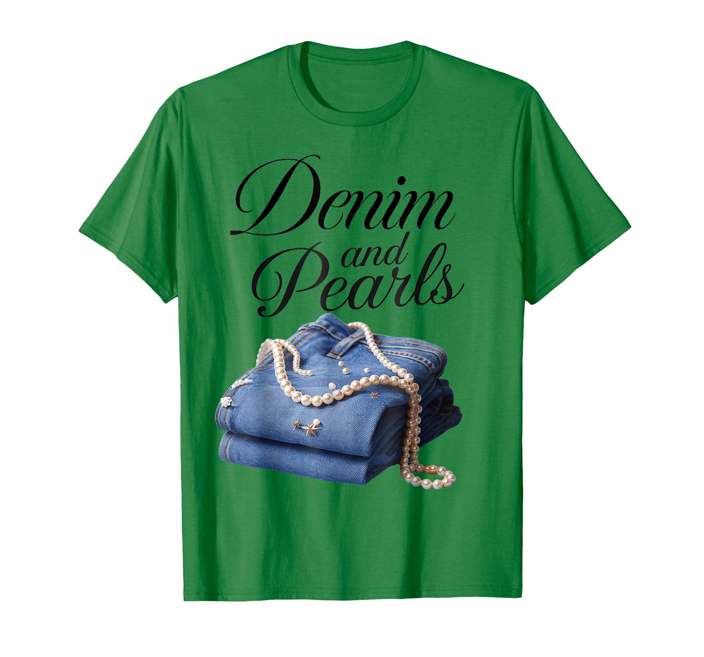 Denim and Pearls for Ladies 2025 Denim With Pearls Jeans T-Shirt