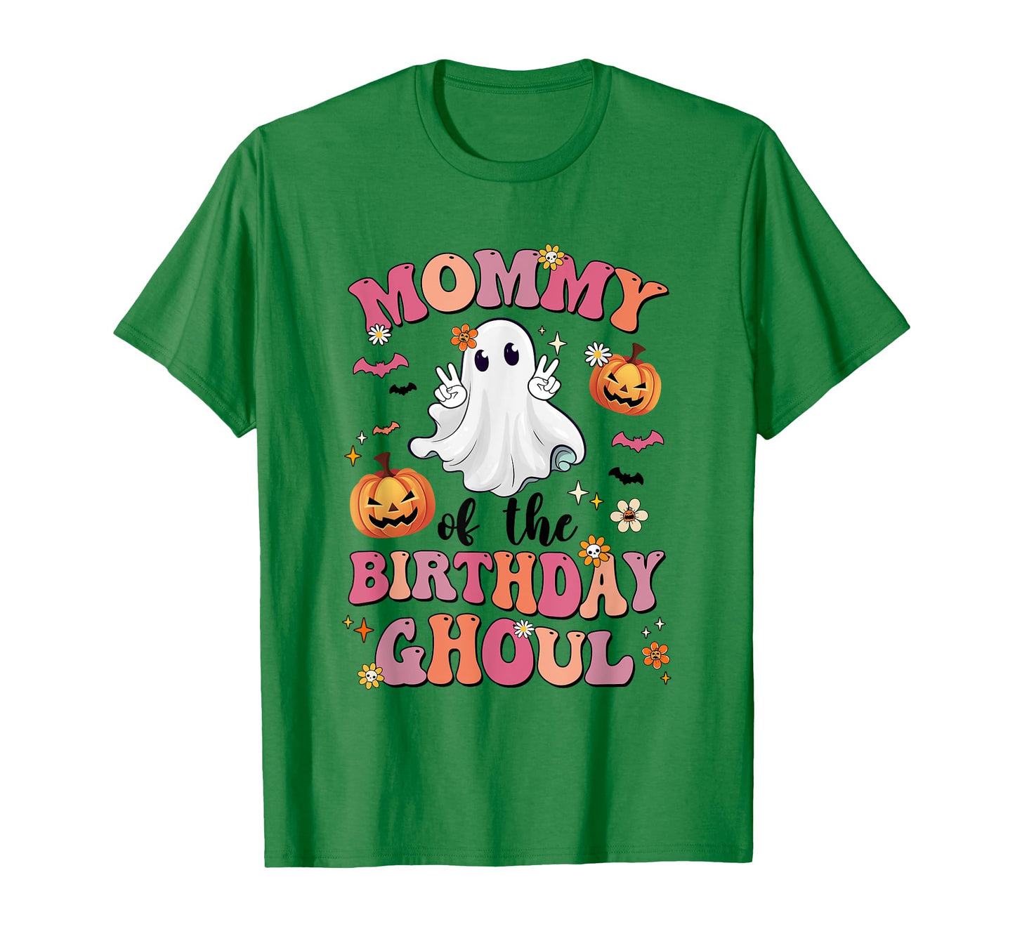 Mommy Of The Birthday Ghoul Halloween Bday Boys Girls Ghost T-Shirt
