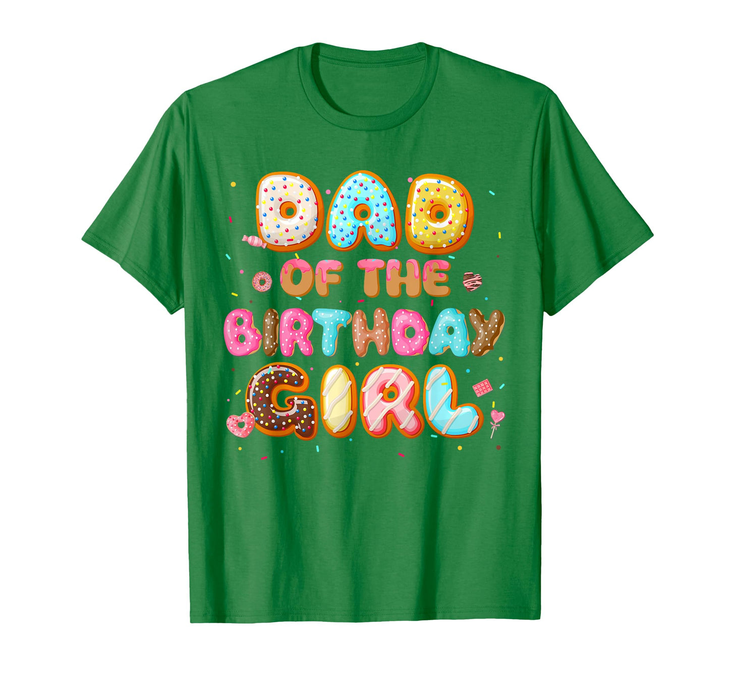 Dad Of The Birthday Girl Donut Group Family Matching Party T-Shirt