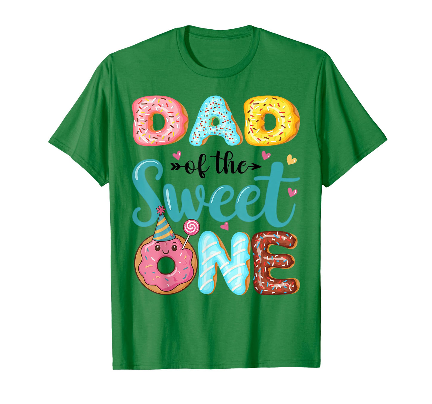 Dad Of The Sweet One 1st Birthday Girl Donut Party T-Shirt