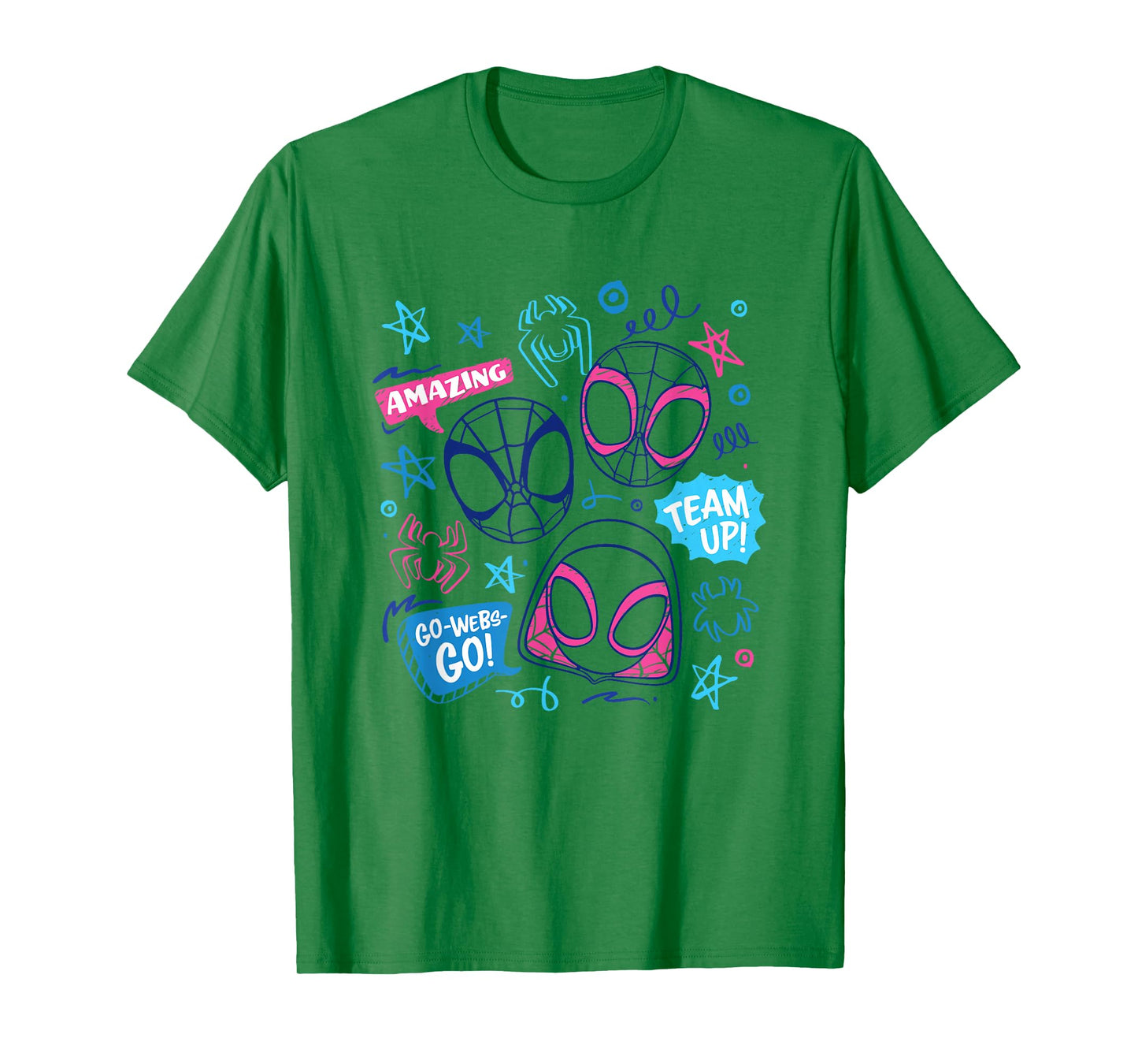 Marvel Spidey And His Amazing Friends Amazing Team Doodles T-Shirt