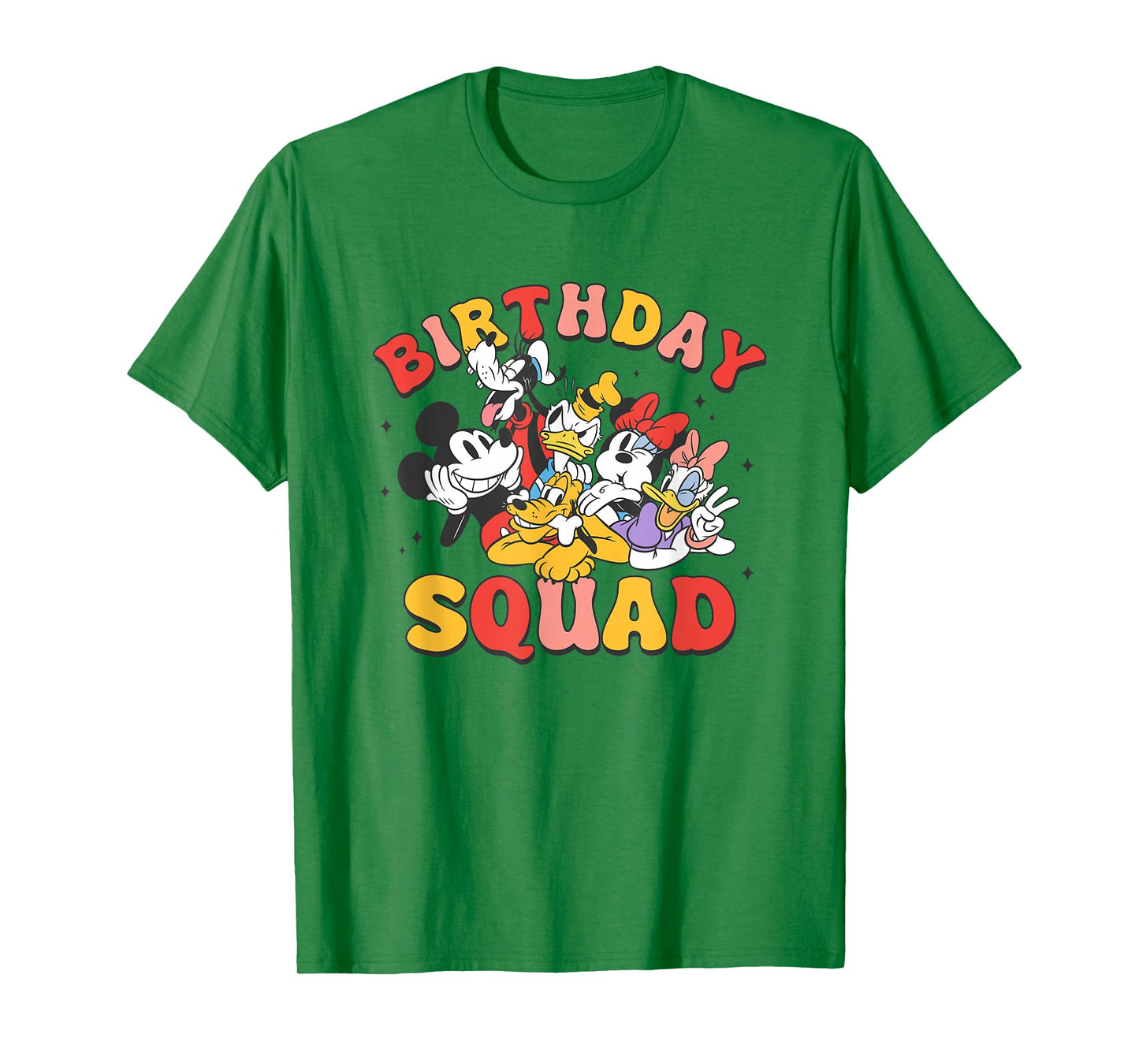 Disney Mickey And Friends Birthday Squad Vintage Group T-Shirt