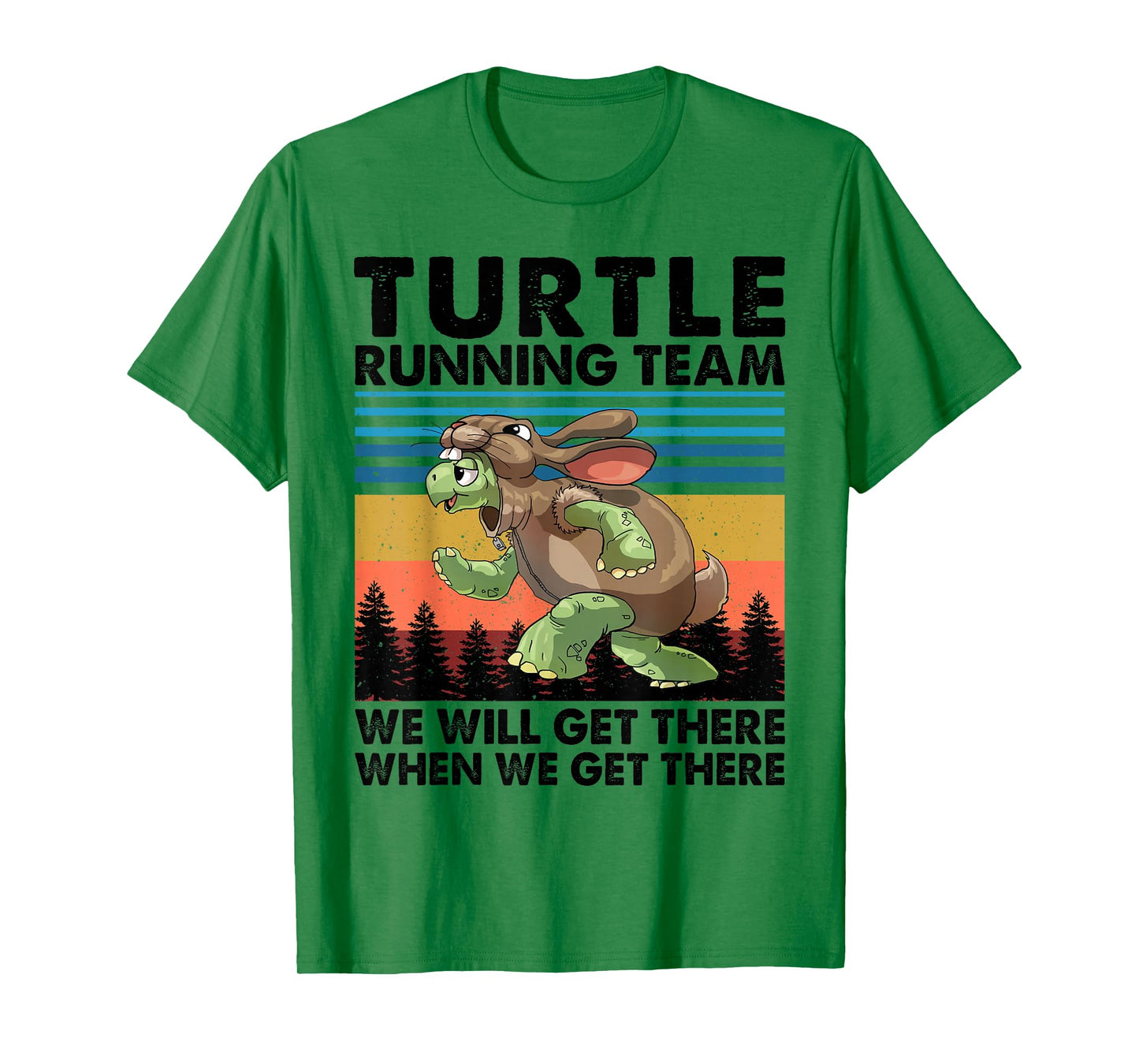 Turtle and Rabbit Running Team Running Marathon Day T-Shirt