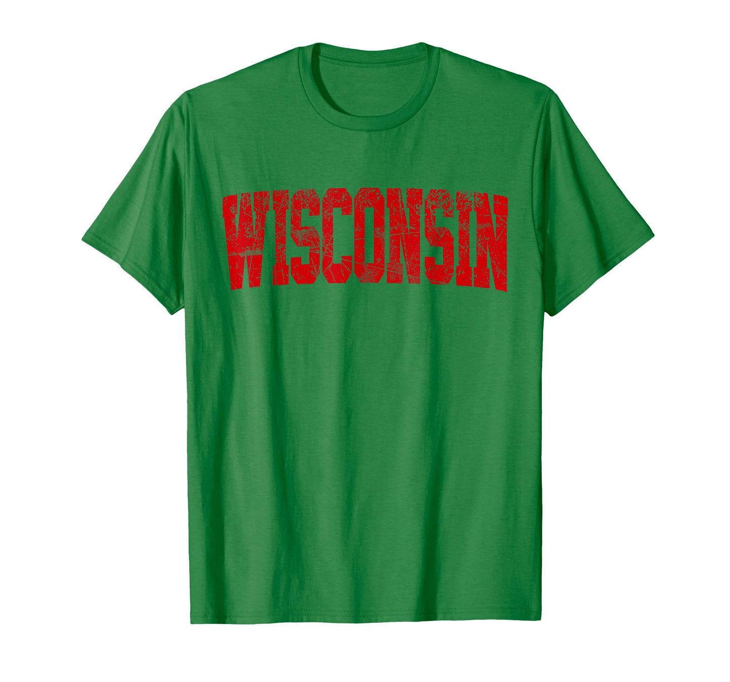 Vintage Wisconsin Mens Wisconsin Womens Red Retro Wisconsin T-Shirt