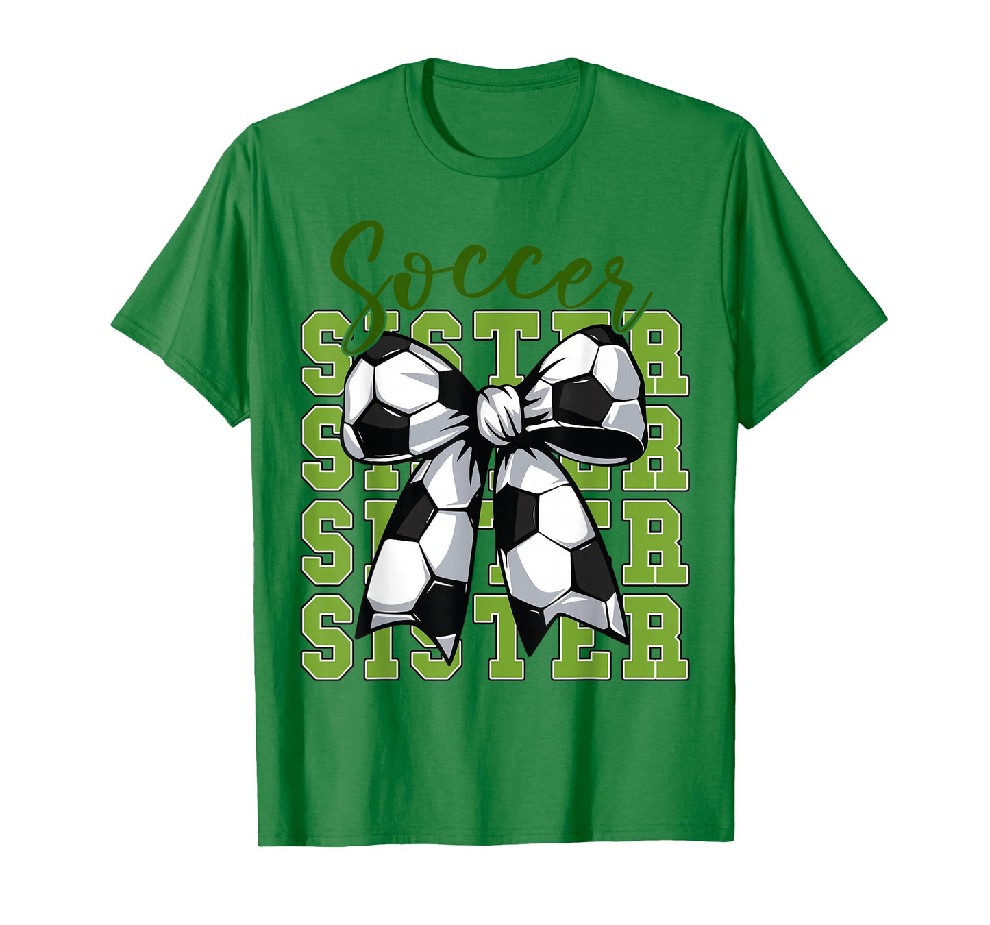Youth Girl Soccer Sister Coquette Bow Soccer Cute Teen Girl T-Shirt