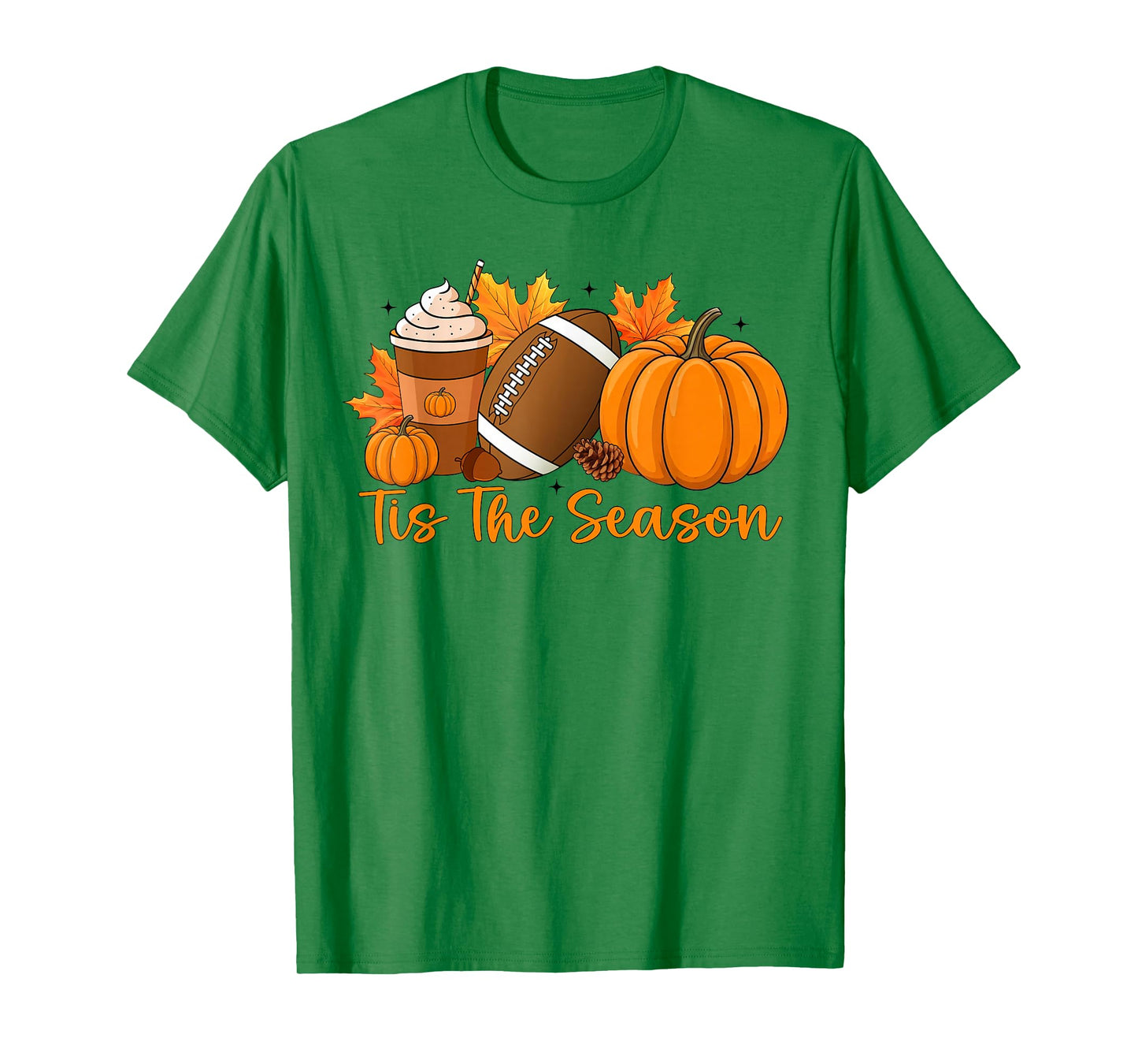 Tis The Season Pumpkin Football Season Autumn Thanksgiving T-Shirt