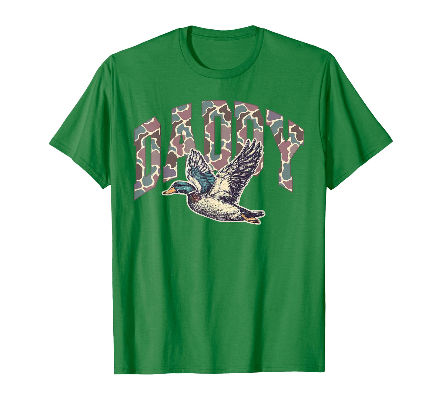 Mallard Duck Hunting Dad Retro Camouflage Daddy Father's Day T-Shirt