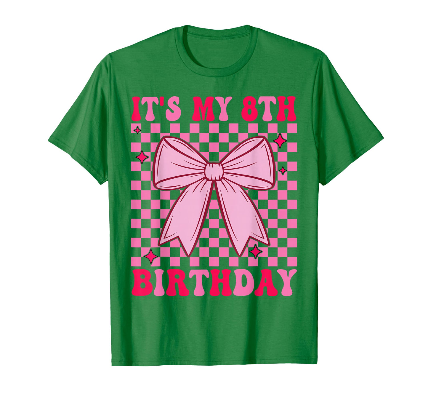 8th Coquette Themed Birthday Eight Year Old Girl Bow T-Shirt