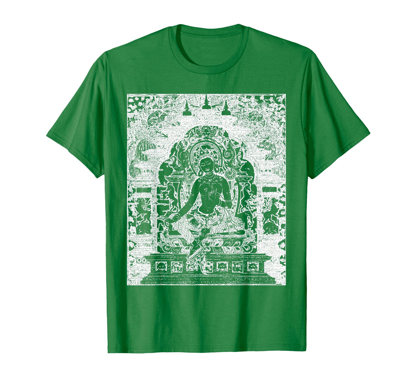 Green Tara Mantra Buddha Tibetan Vajrayana Buddhism T-Shirt