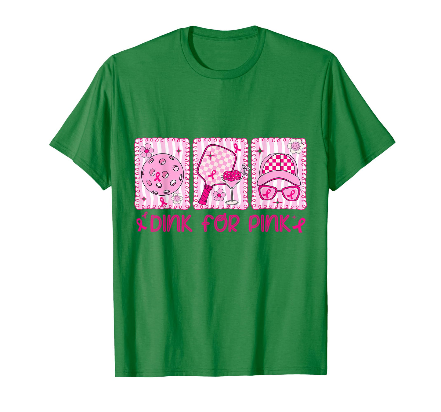 Dink for Pink Breast Cancer Awareness Pickleball Coquette T-Shirt