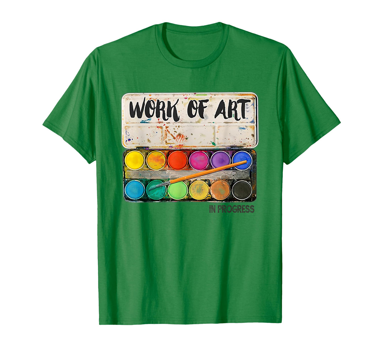 Work of art in progress Art Teacher Men Women T-Shirt