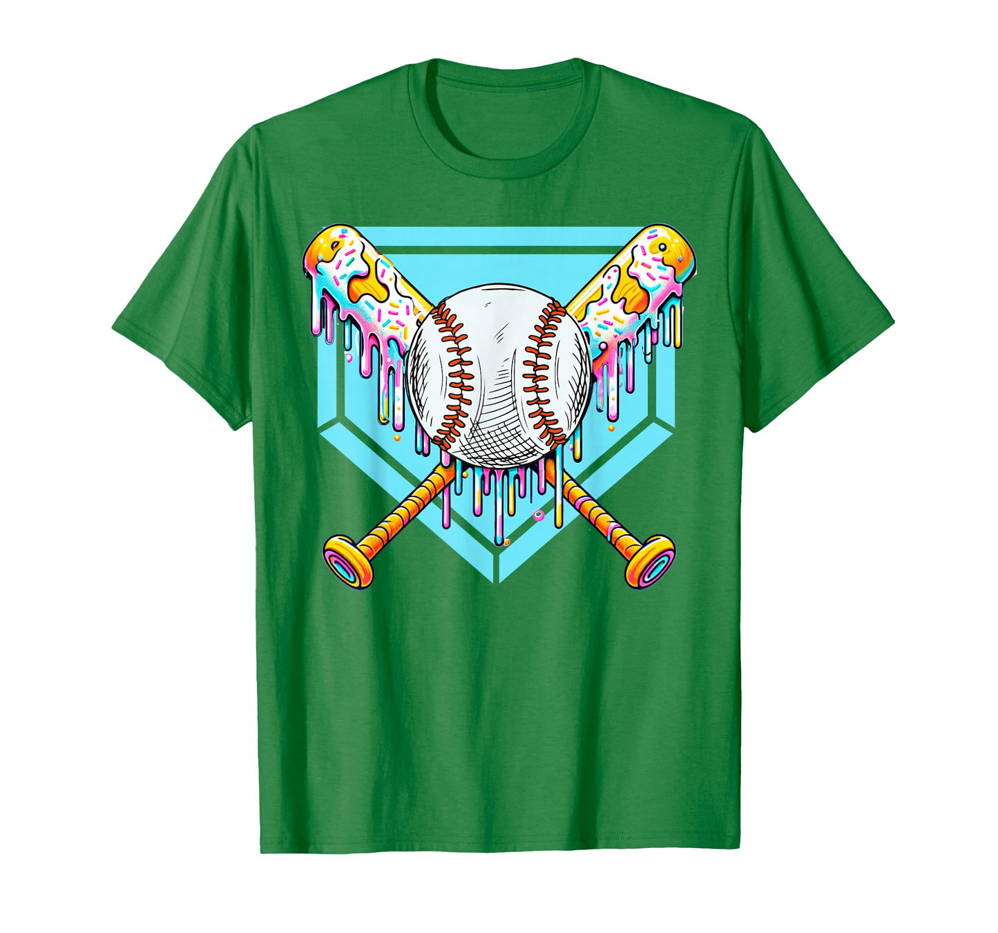 Baseball Drip Boys Ice Cream Drip Sweet Swing Sports T-Shirt