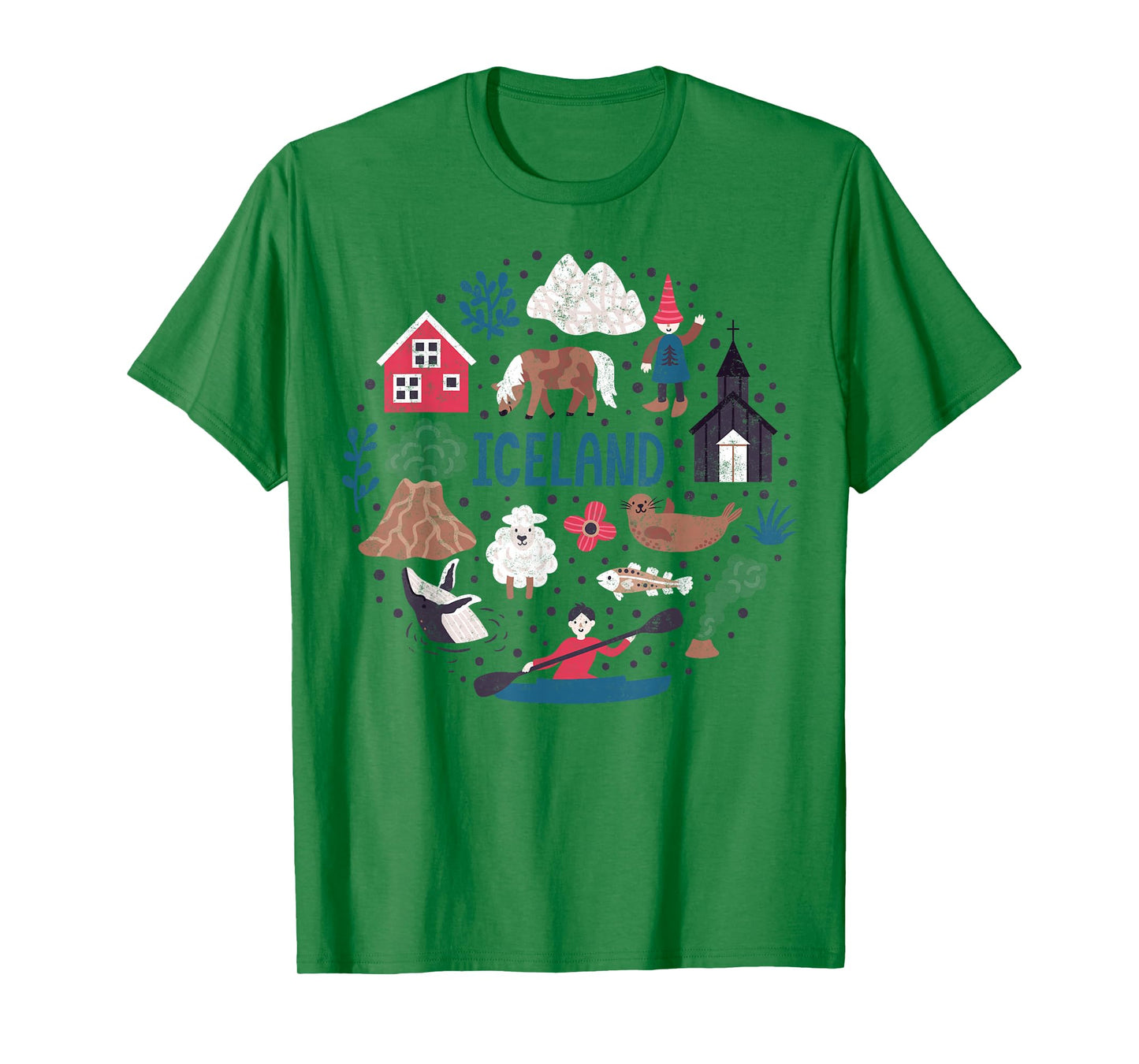 Travel Europe Iceland Reykjavik Family Vacation Souvenir Tee T-Shirt, Small