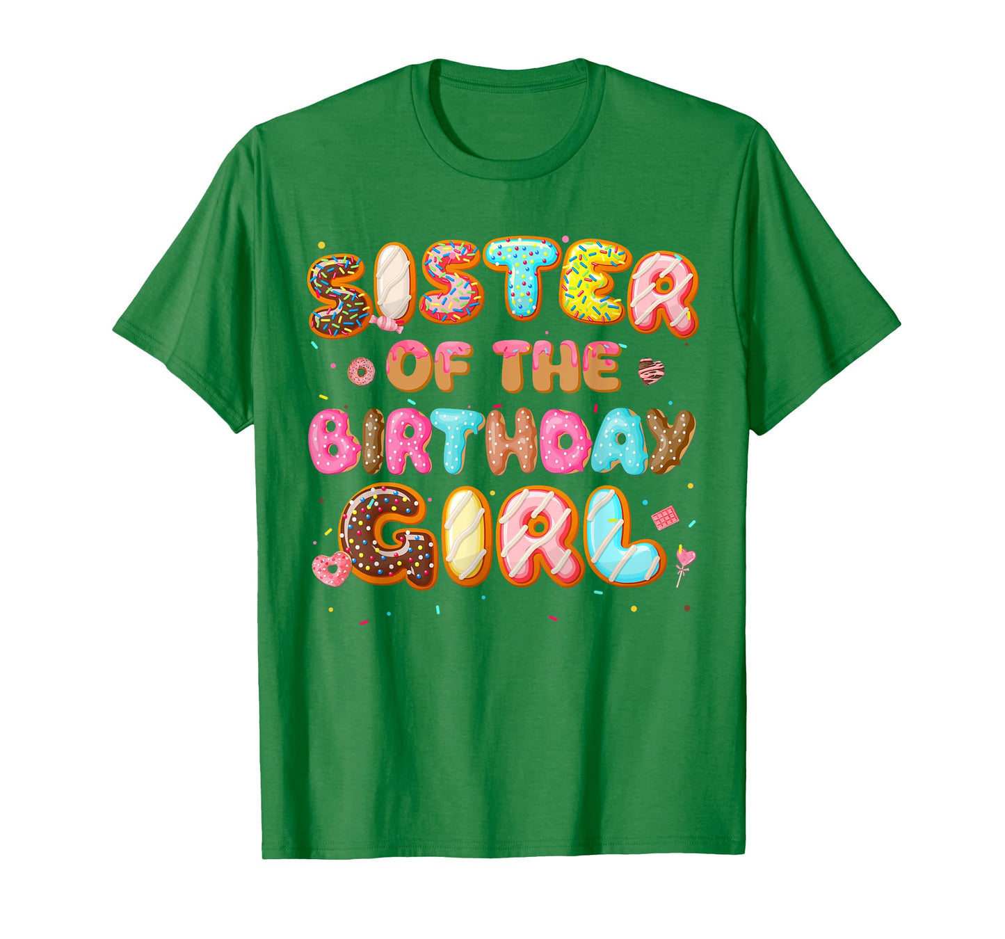 Sister Of The Birthday Girl Donut Family Matching Party T-Shirt