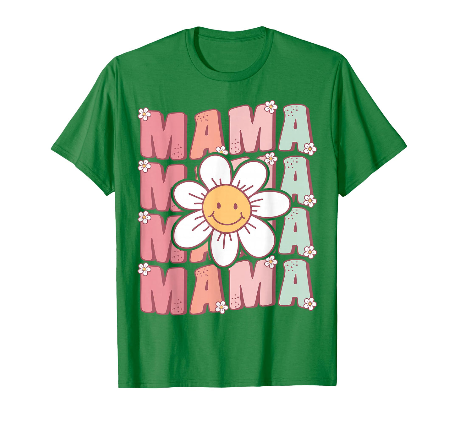 Cute Groovy Mama Matching Family Birthday Party Daisy Flower T-Shirt