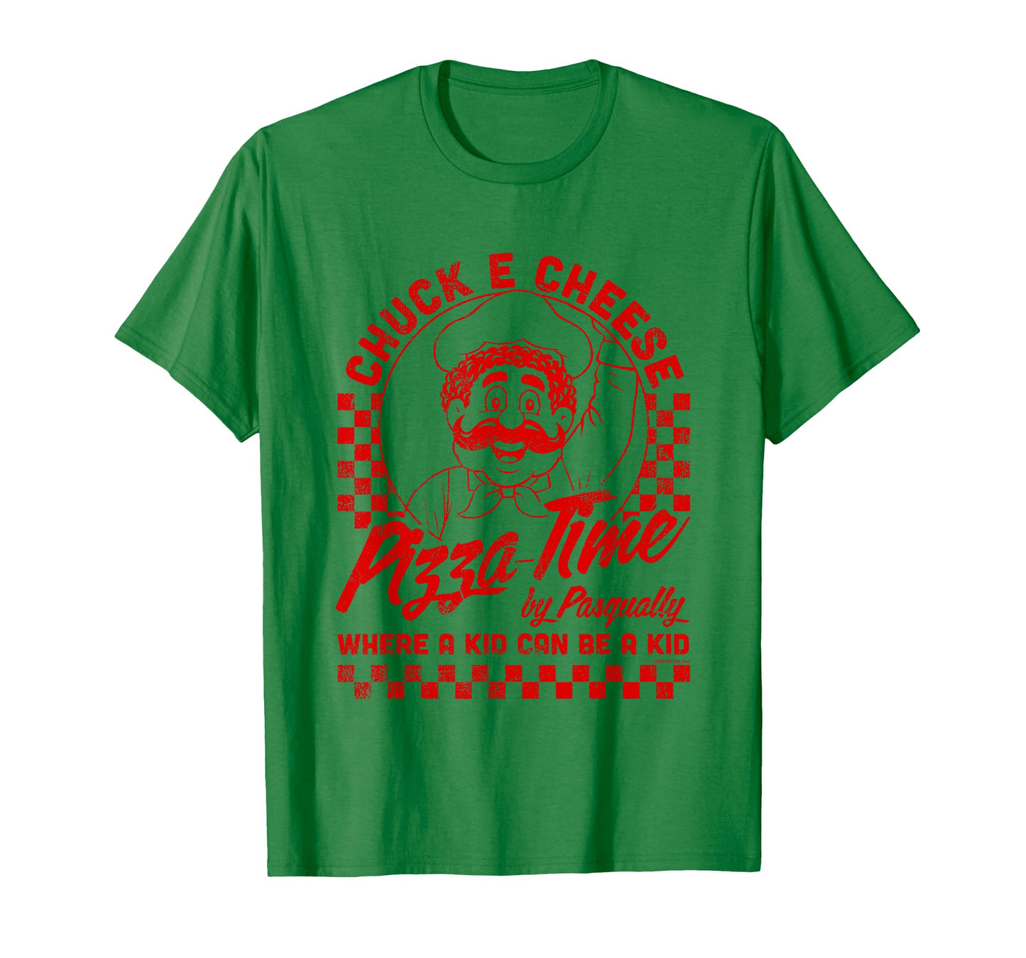 Chuck E. Cheese Pizza Time By Pasqually Vintage Chest Logo T-Shirt
