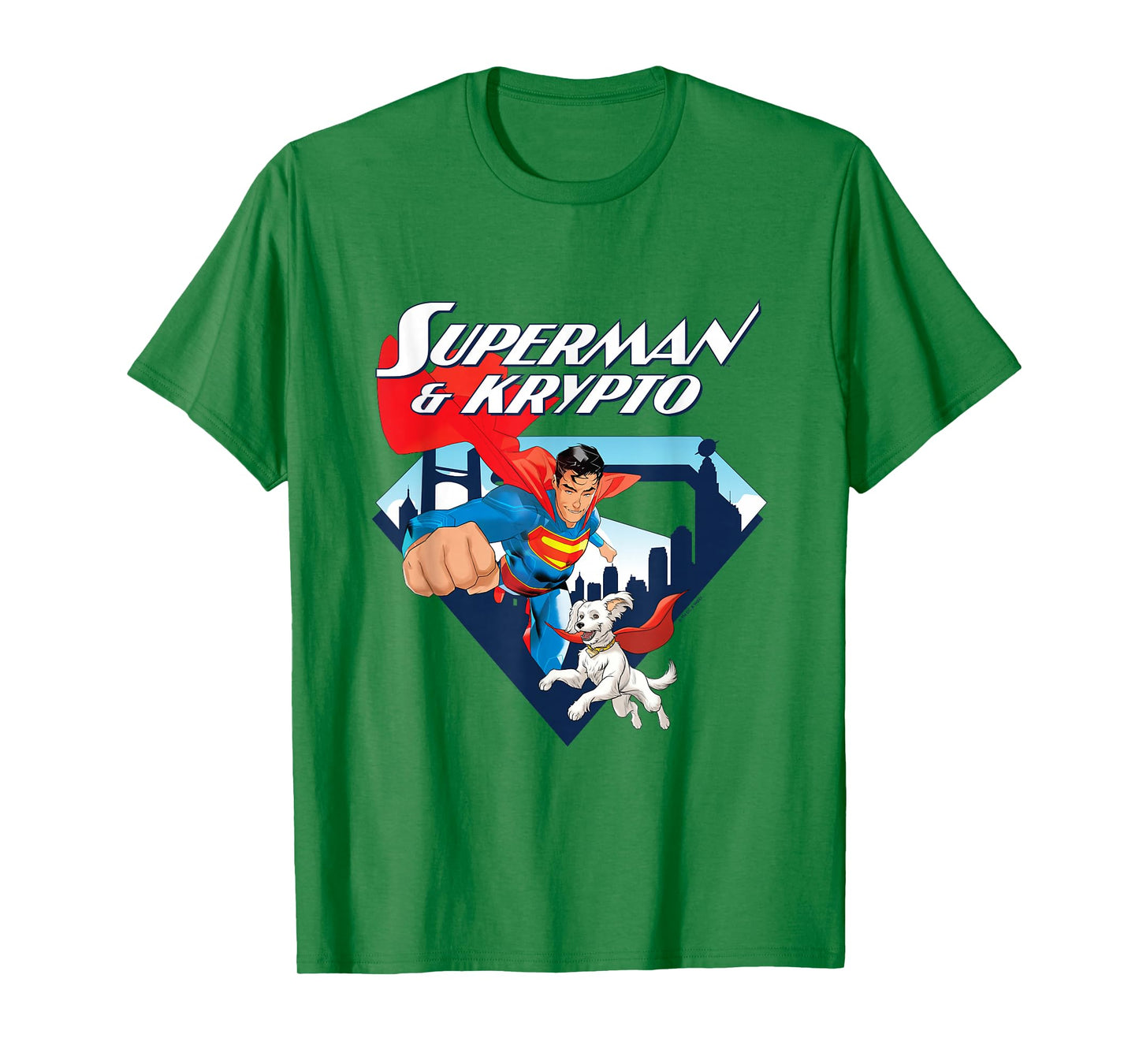 Superman (2025) Superman & Krypto Metropolis Silhouette T-Shirt