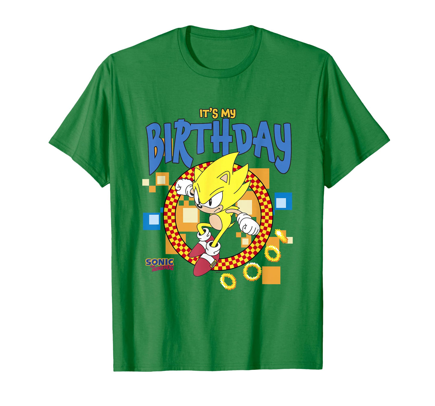 Sonic The Hedgehog Birthday It's My B-Day Super Sonic T-Shirt