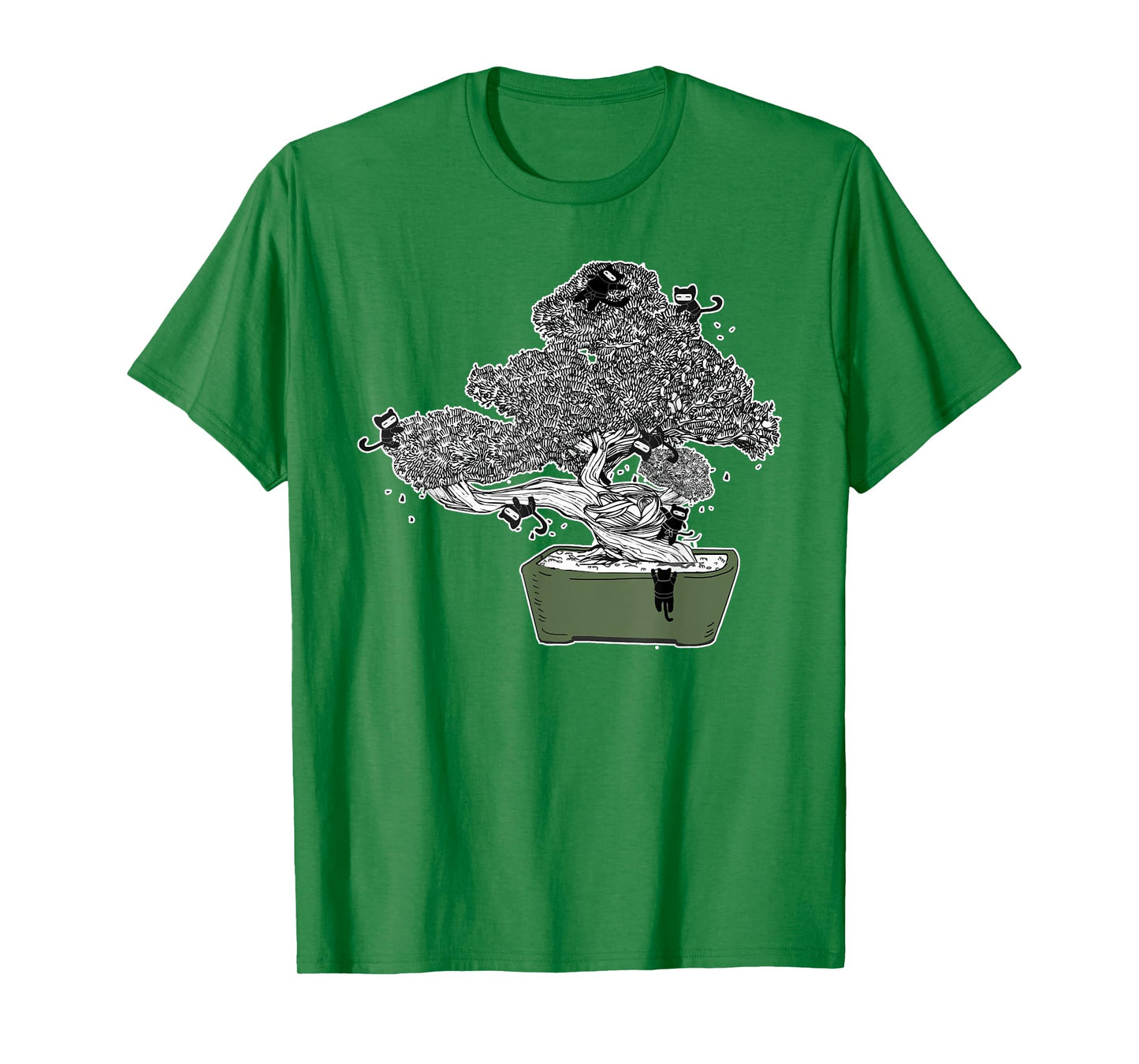 Ninja Kitty Cats Bonsai Tree Japanese Buddhist Zen Shirt T-Shirt