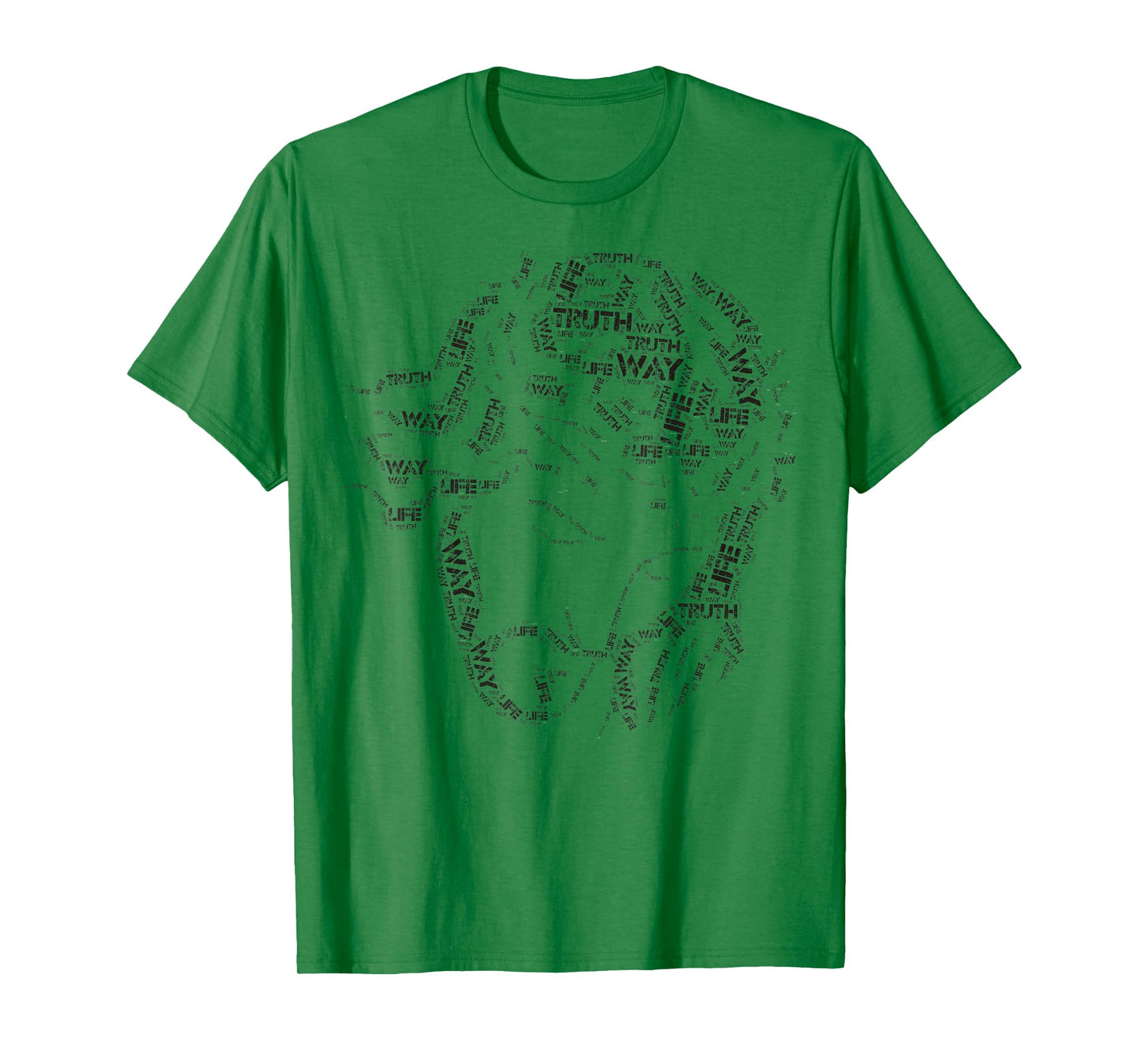 Christian Religious TShirt Jesus Image Way Truth Life Words